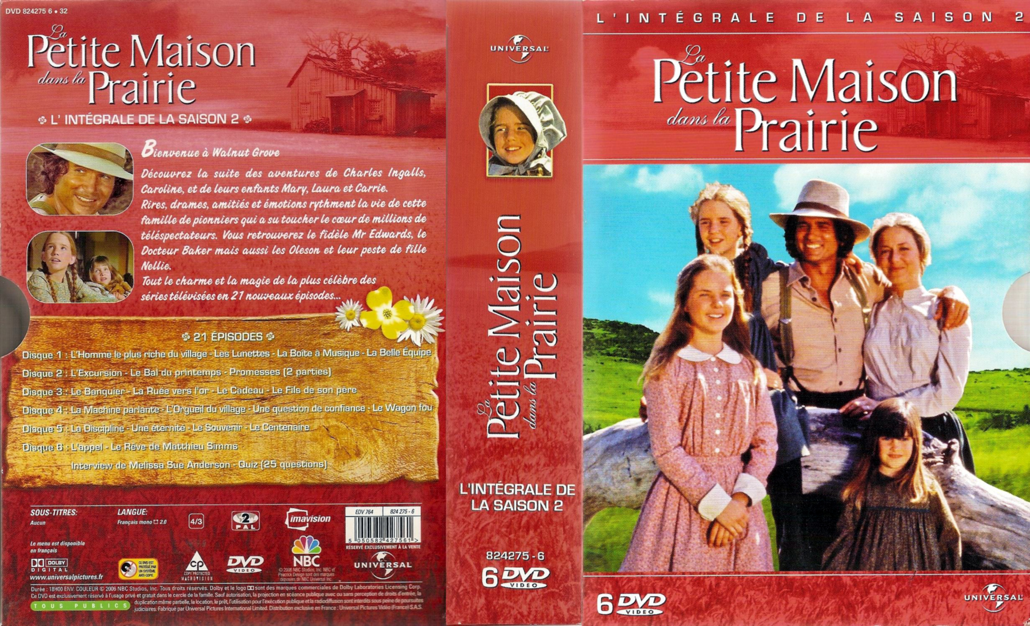 Jaquette DVD La petite maison dans la prairie saison 2 COFFRET