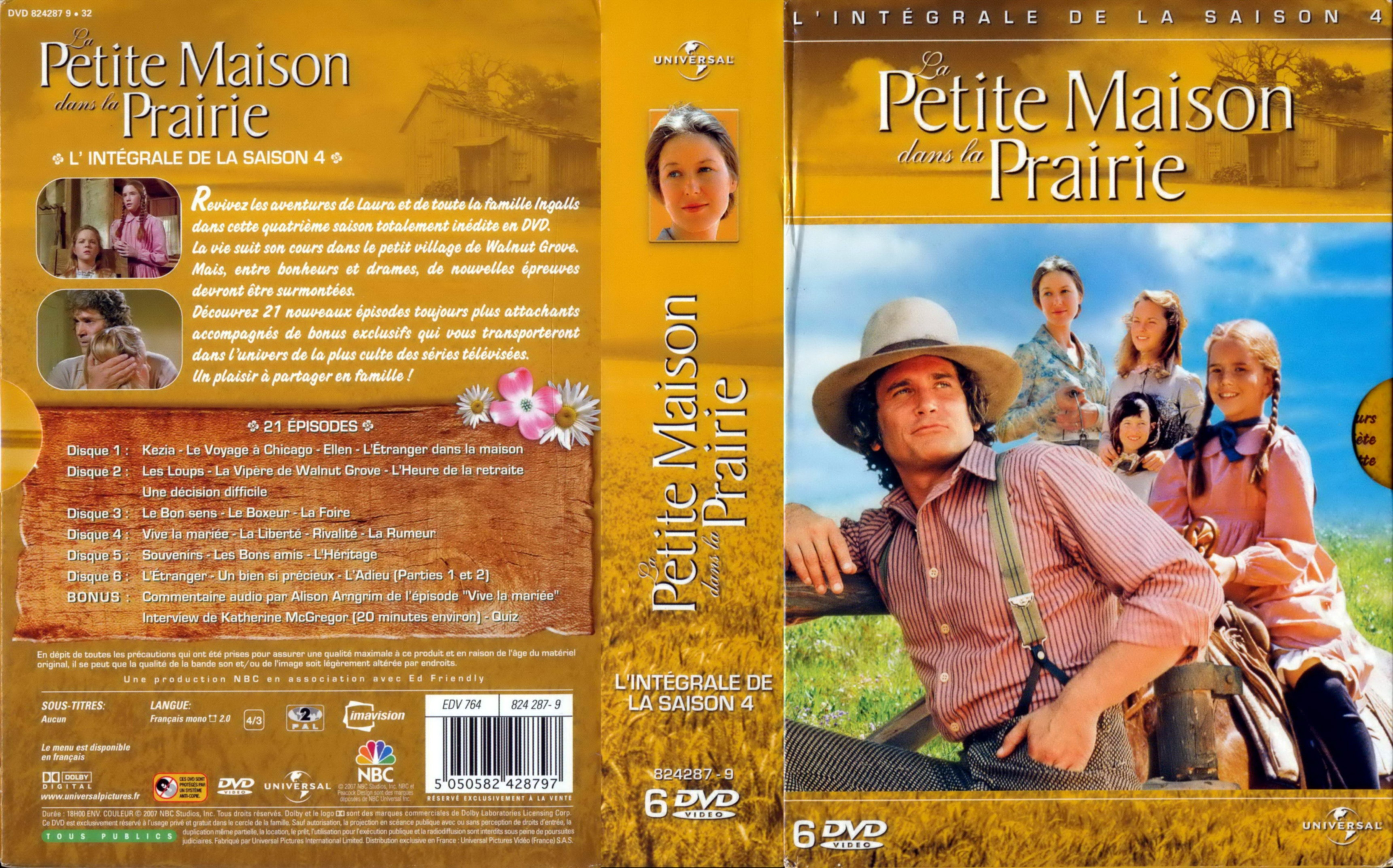 Jaquette DVD La petite maison dans la prairie saison 4 COFFRET