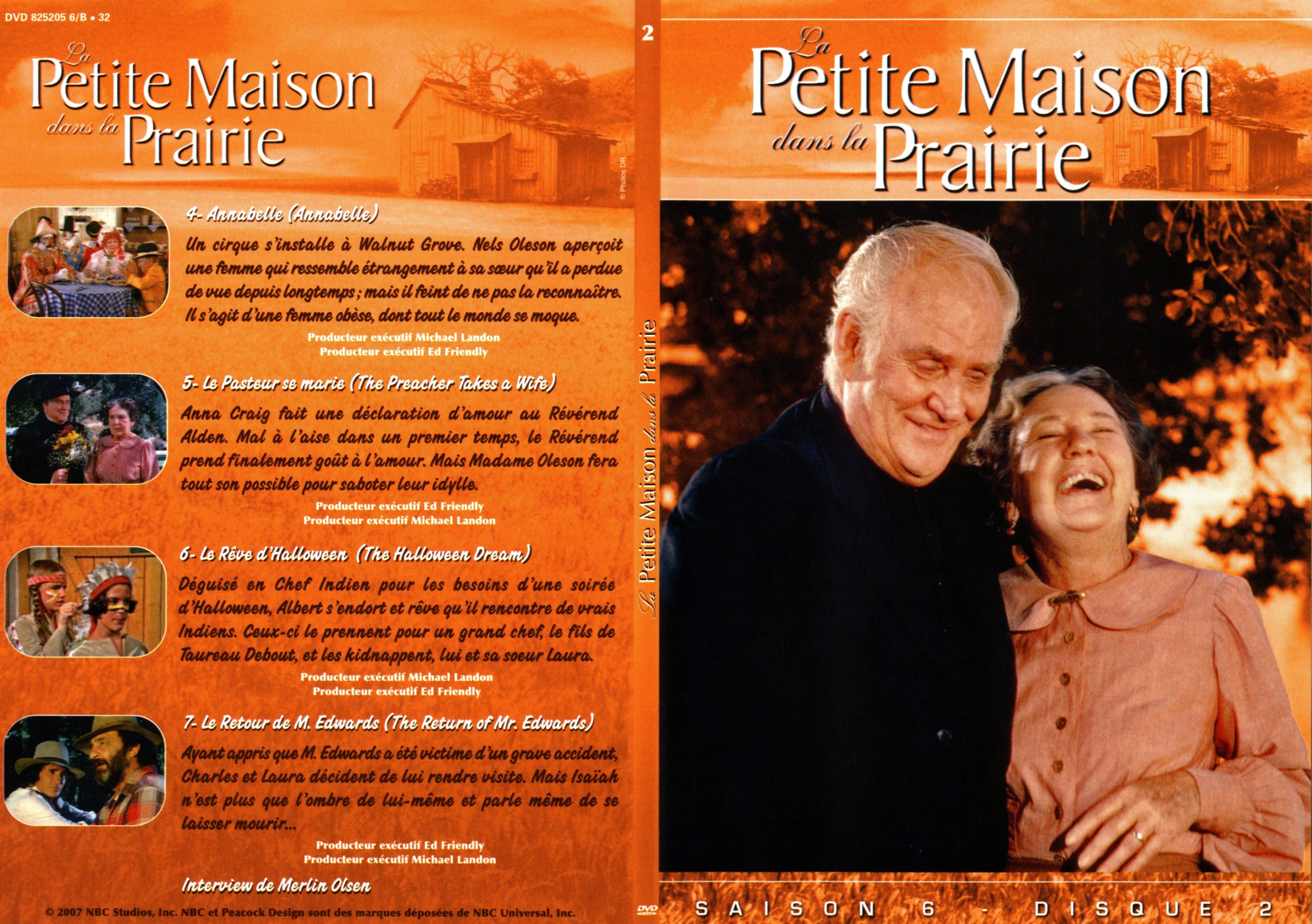 Jaquette DVD La petite maison dans la prairie saison 6 DVD 2