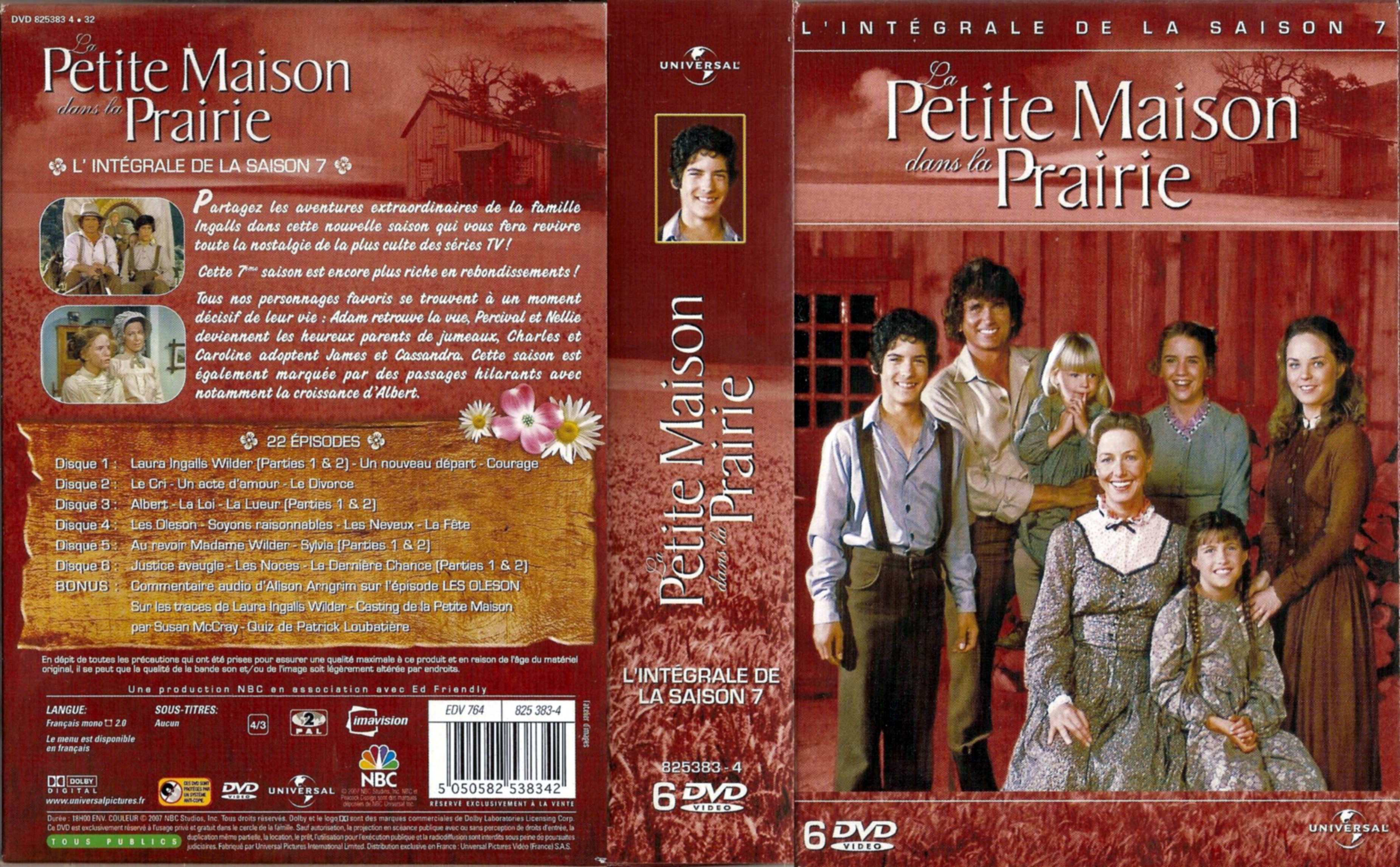 Jaquette DVD La petite maison dans la prairie saison 7 COFFRET