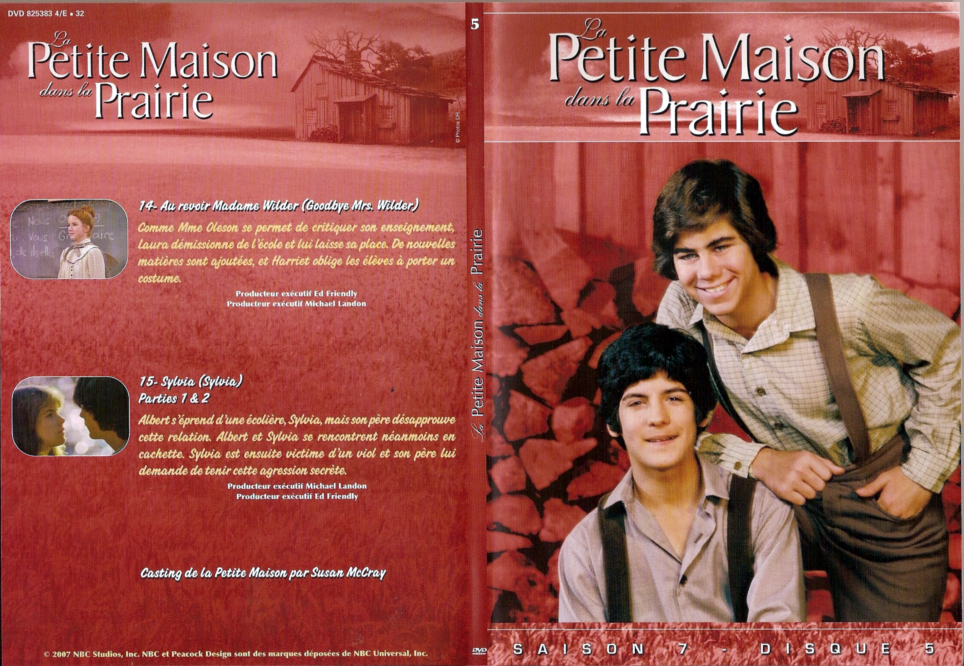 Jaquette DVD La petite maison dans la prairie saison 7 DVD 5