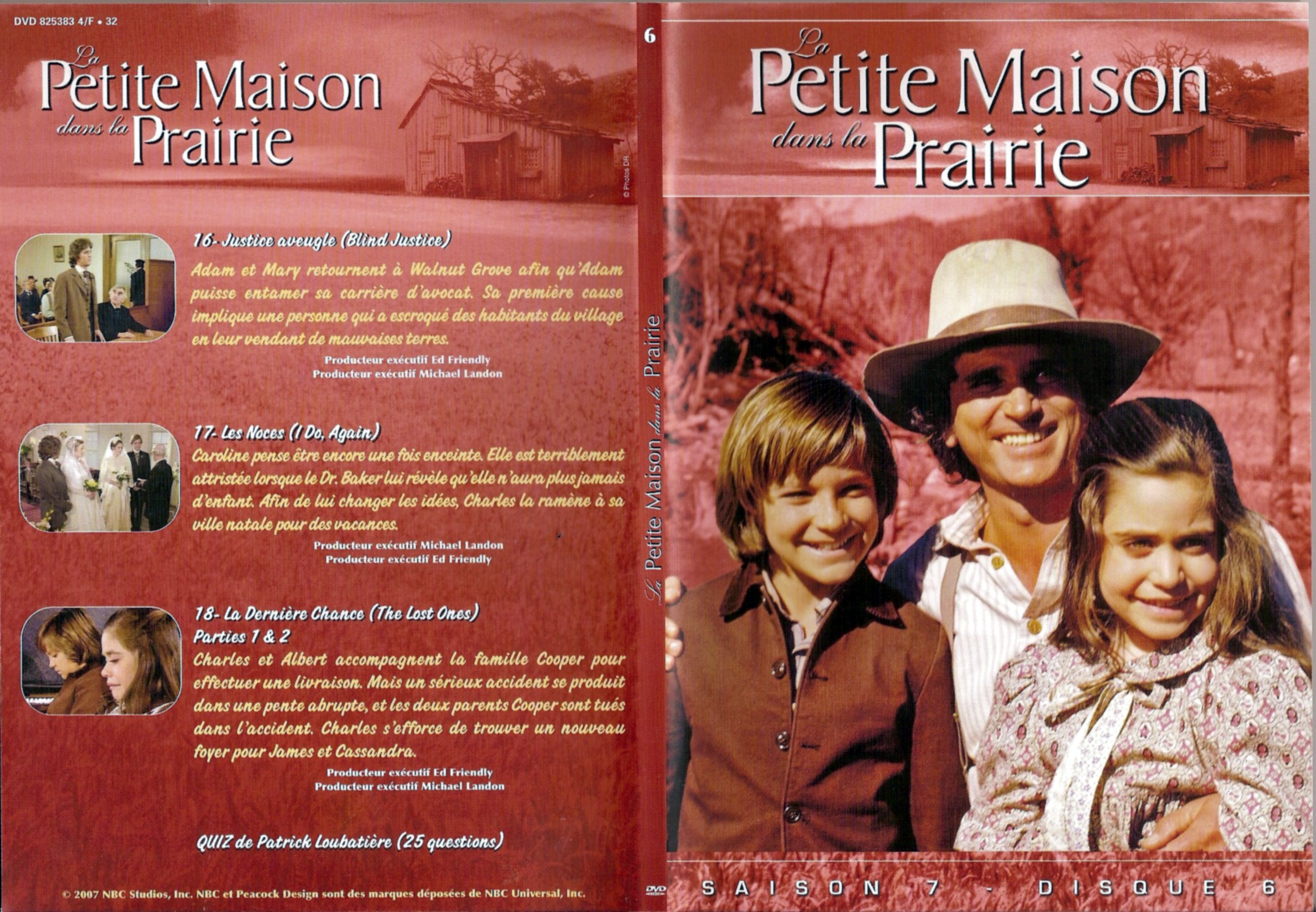 Jaquette DVD La petite maison dans la prairie saison 7 DVD 6