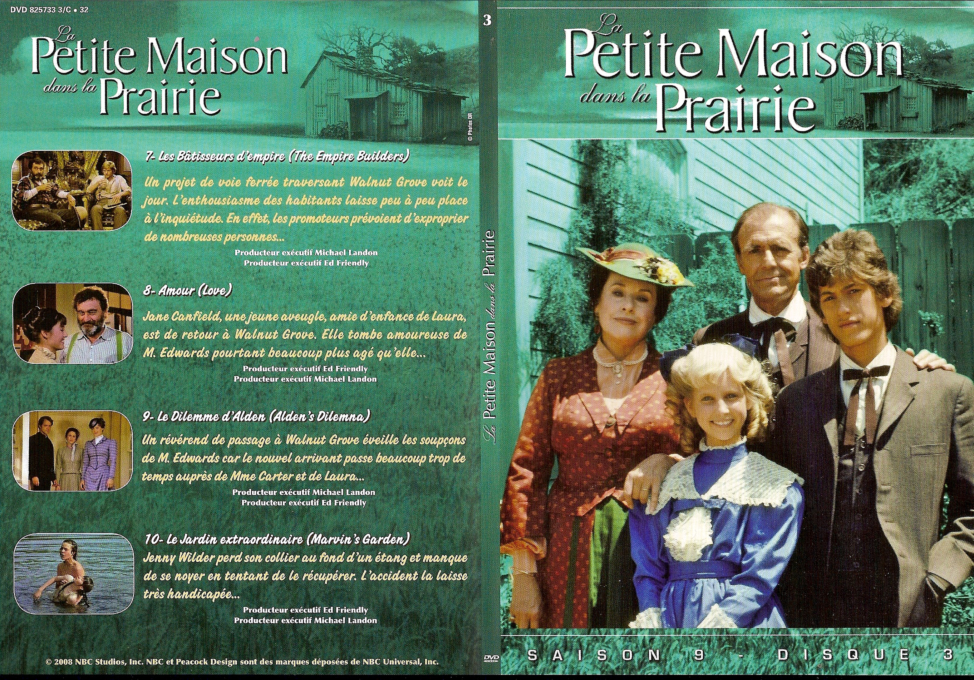 Jaquette DVD La petite maison dans la prairie saison 9 DVD 3