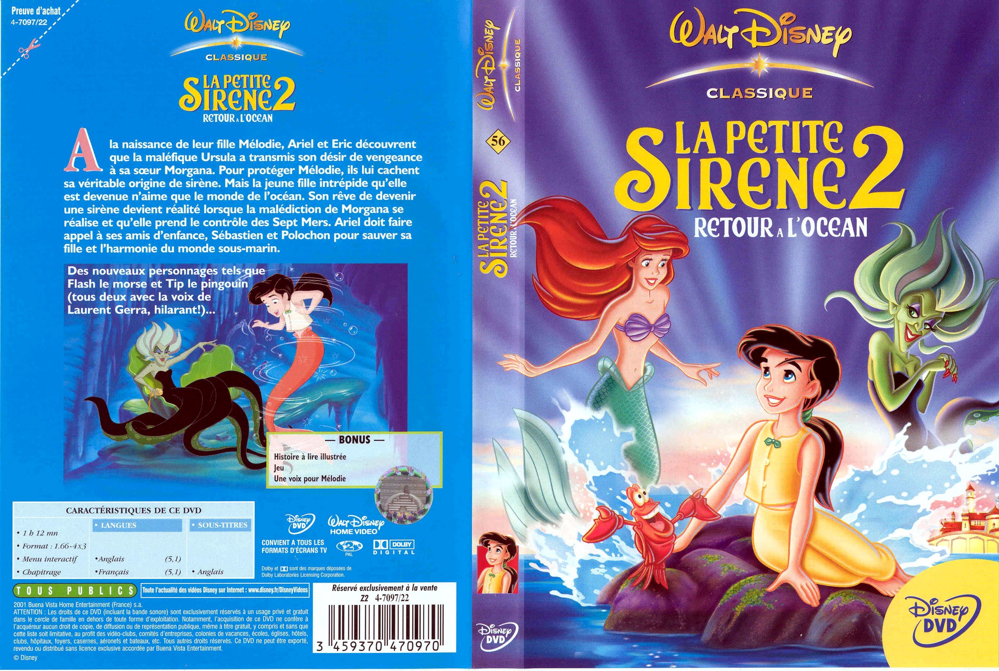 Jaquette DVD La petite sirene 2