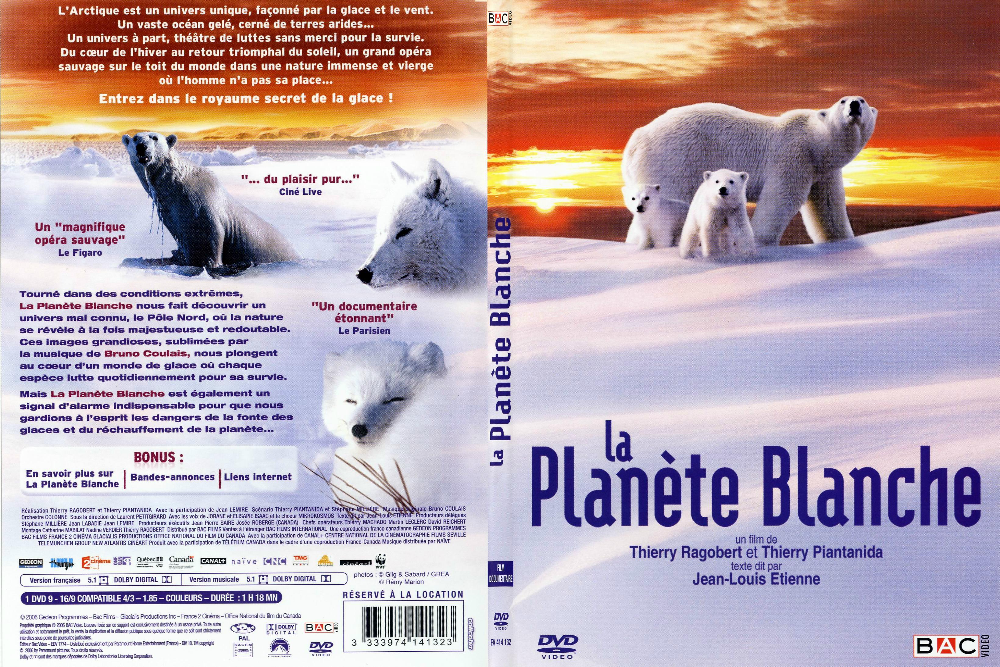 Jaquette DVD La planete blanche - SLIM