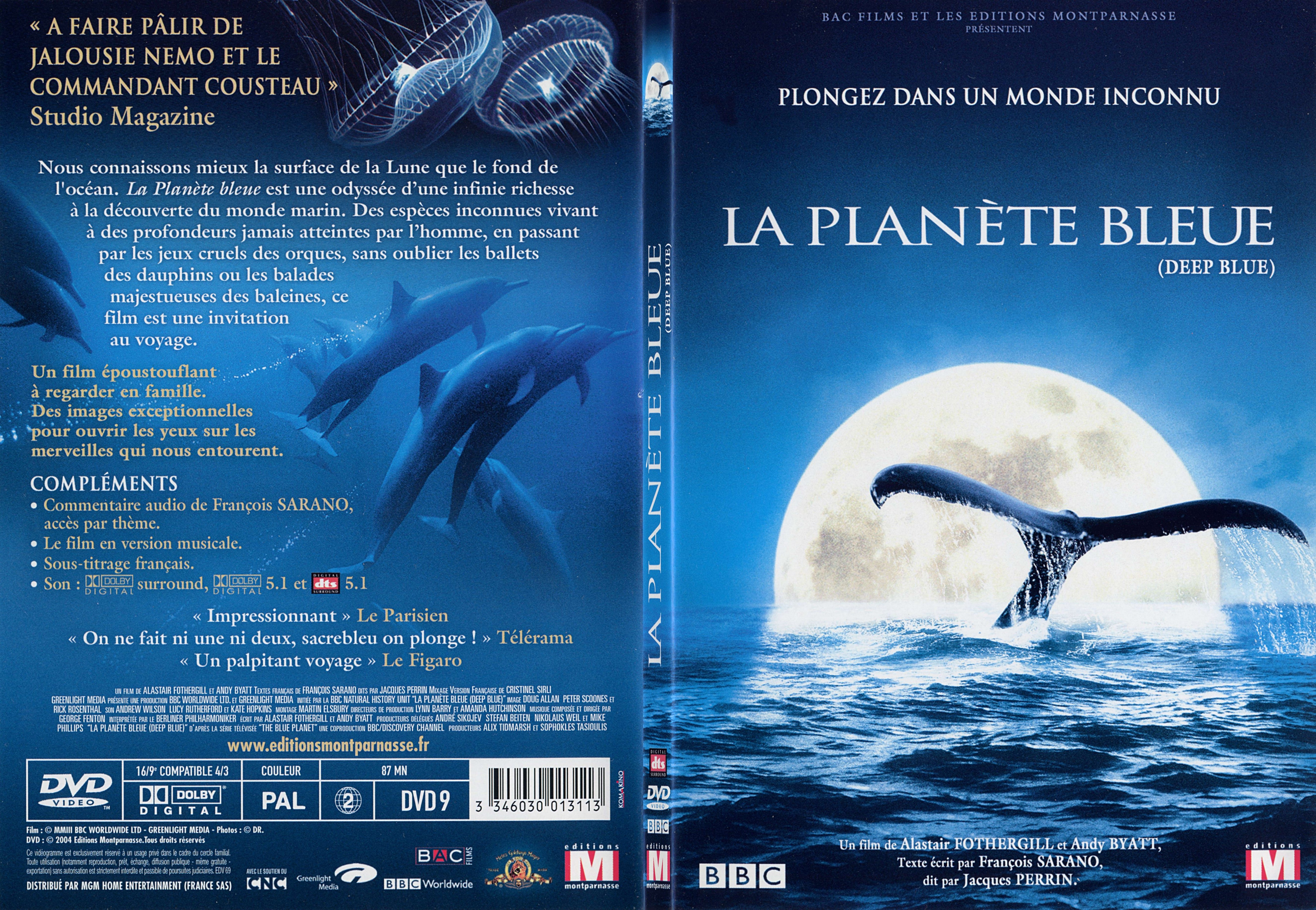 Jaquette DVD La planete bleue - SLIM
