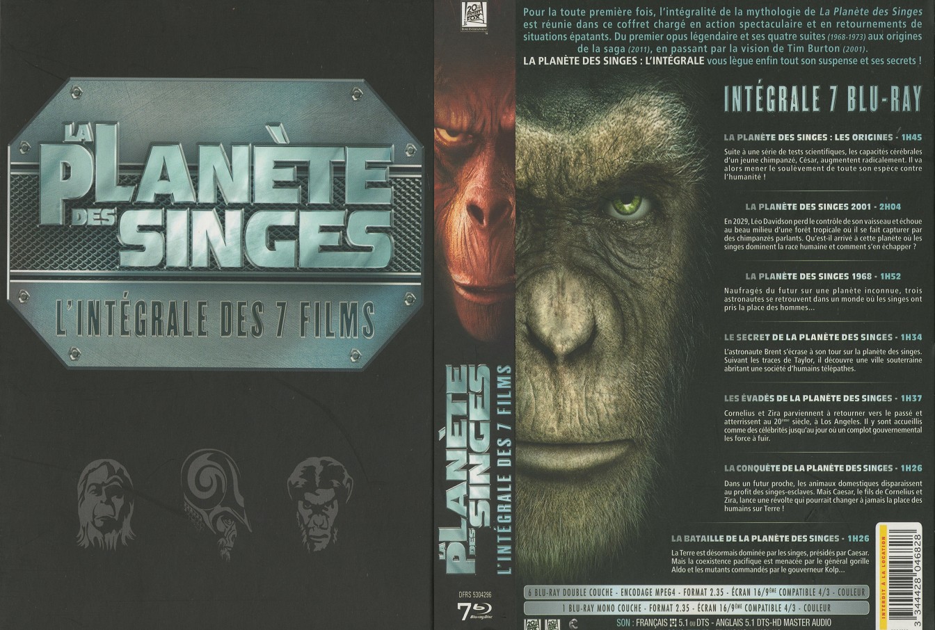 Jaquette DVD La plante des singes COFFRET (BLU-RAY) v2