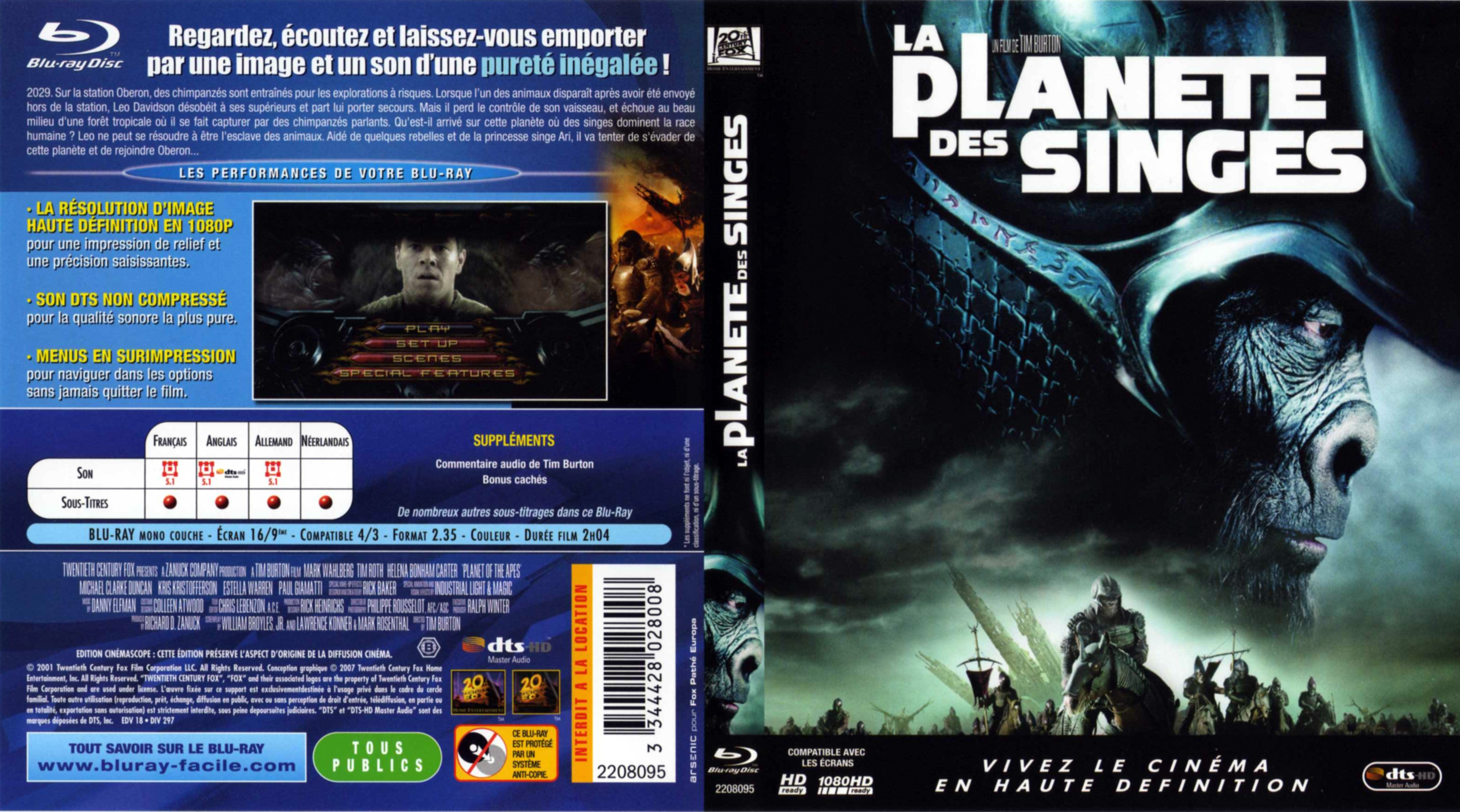 Jaquette DVD La plante des singes (BLU-RAY)