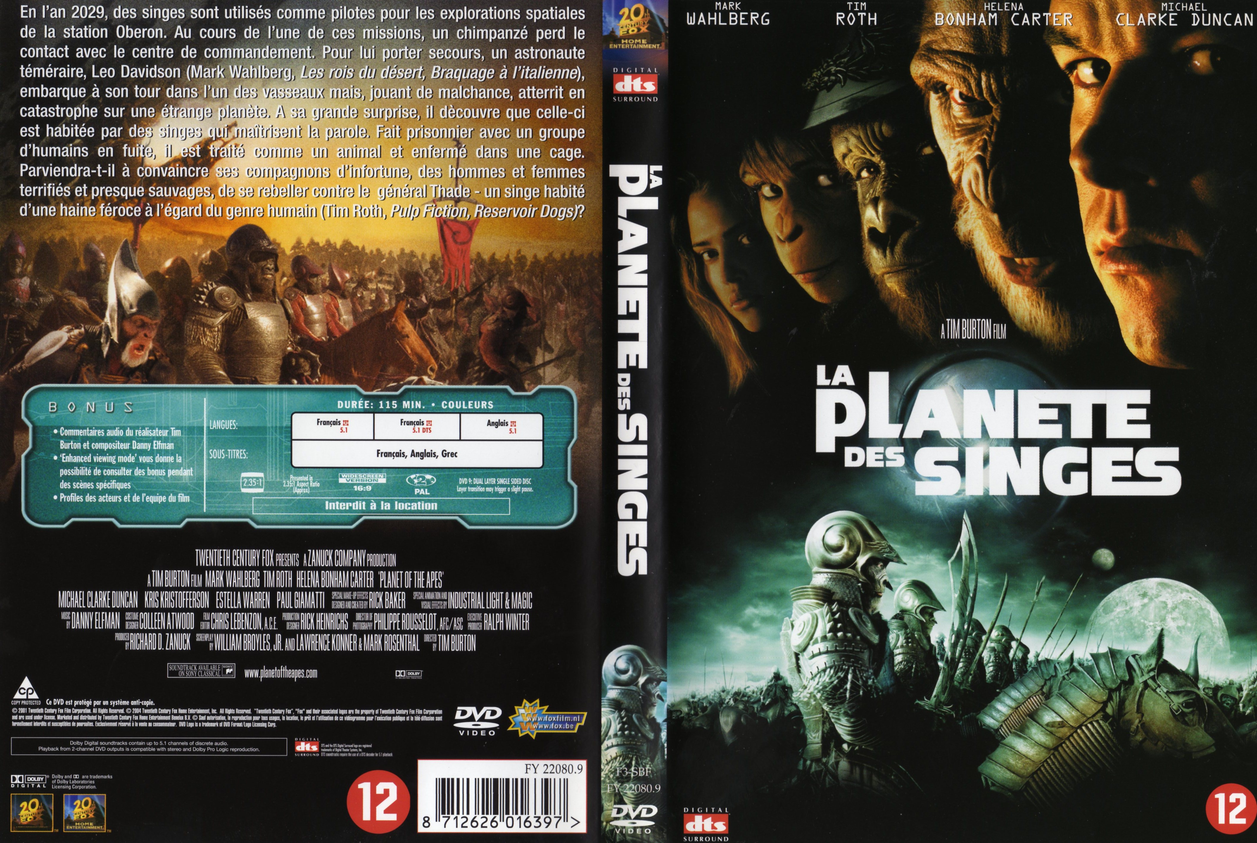 Jaquette DVD La plante des singes v2