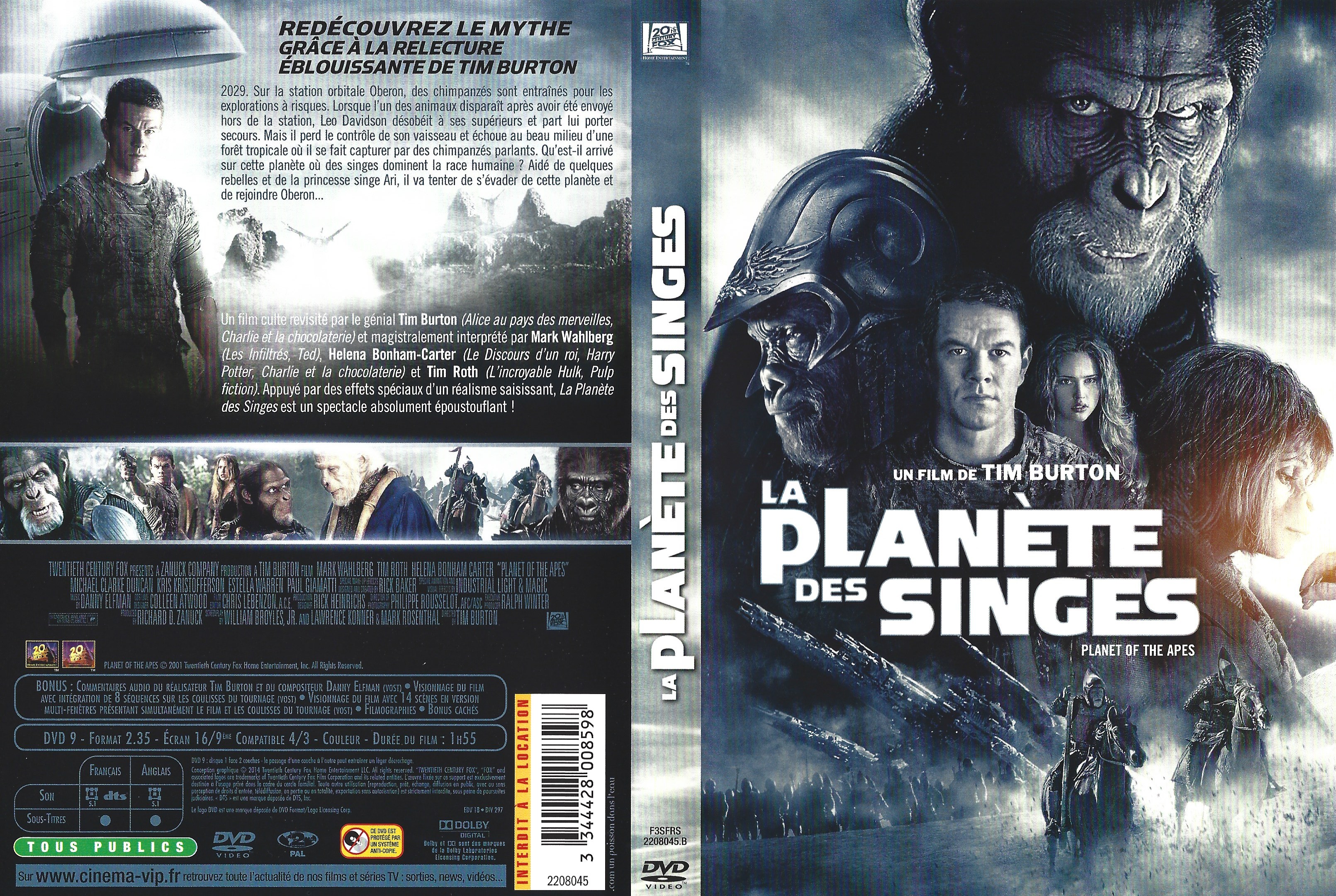 Jaquette DVD La planete des singes v4