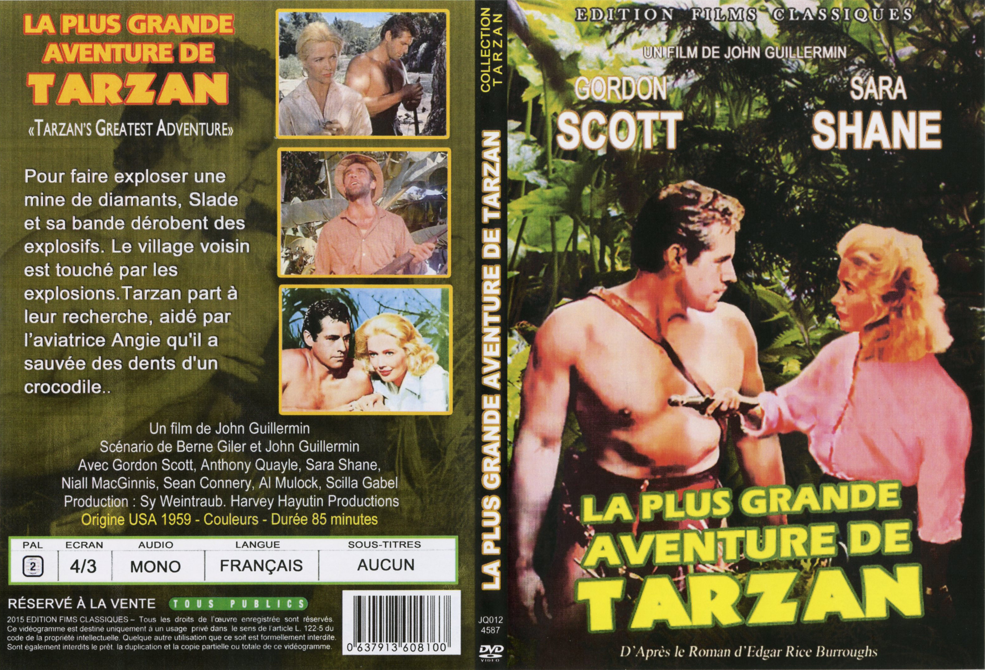 Jaquette DVD La plus grande aventure de Tarzan - SLIM