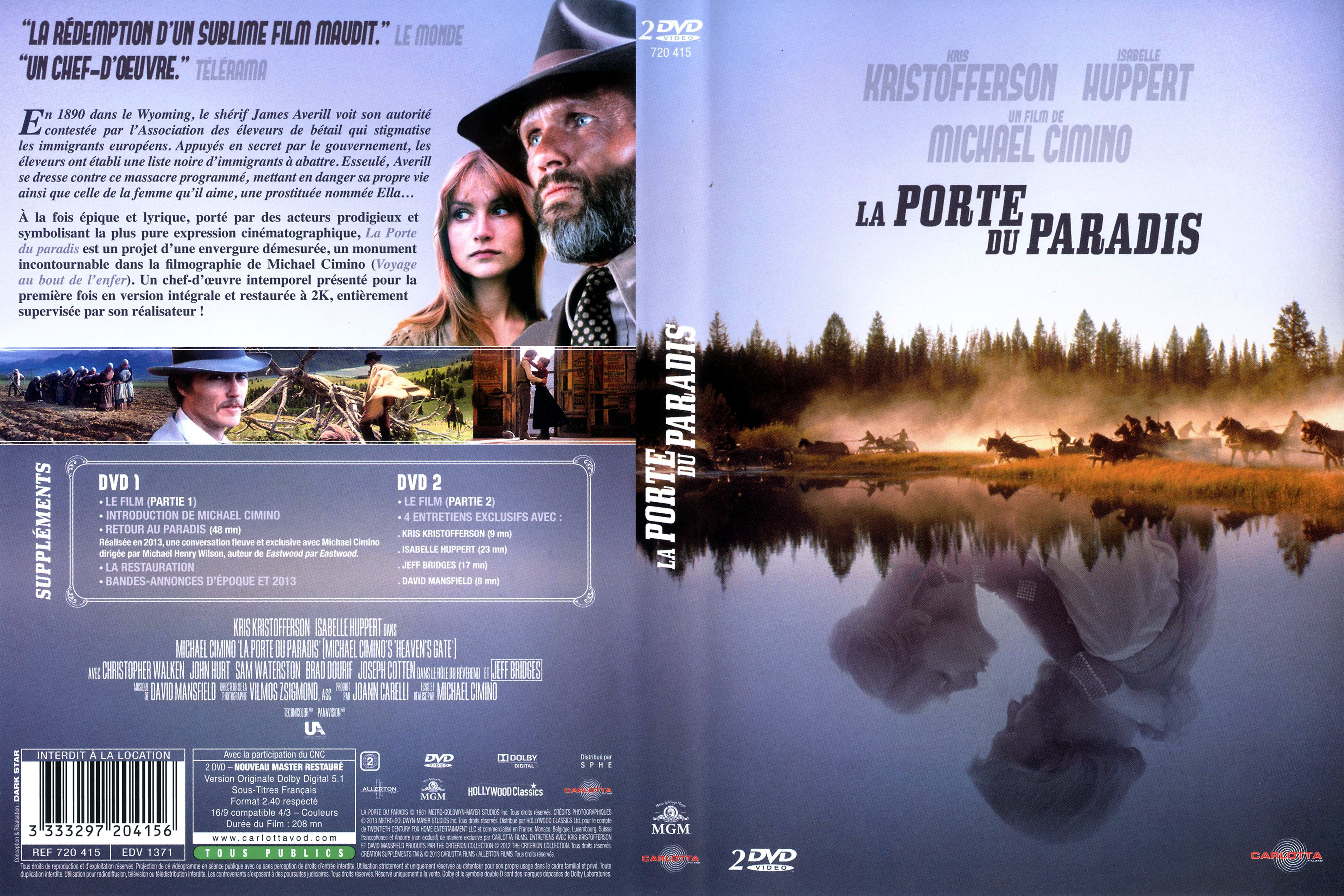Jaquette DVD La porte du paradis v2
