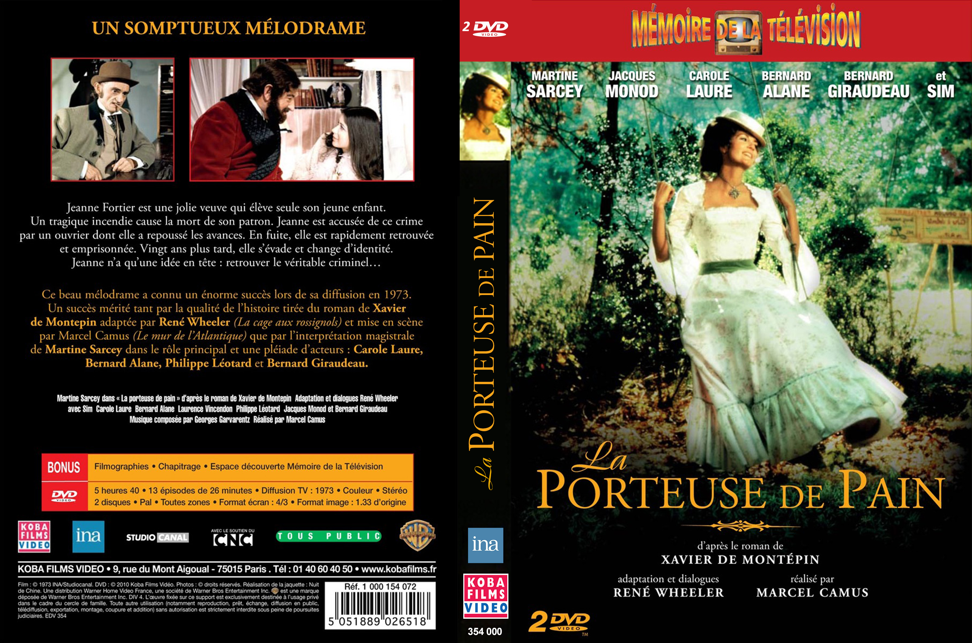 Jaquette DVD La porteuse de pain custom