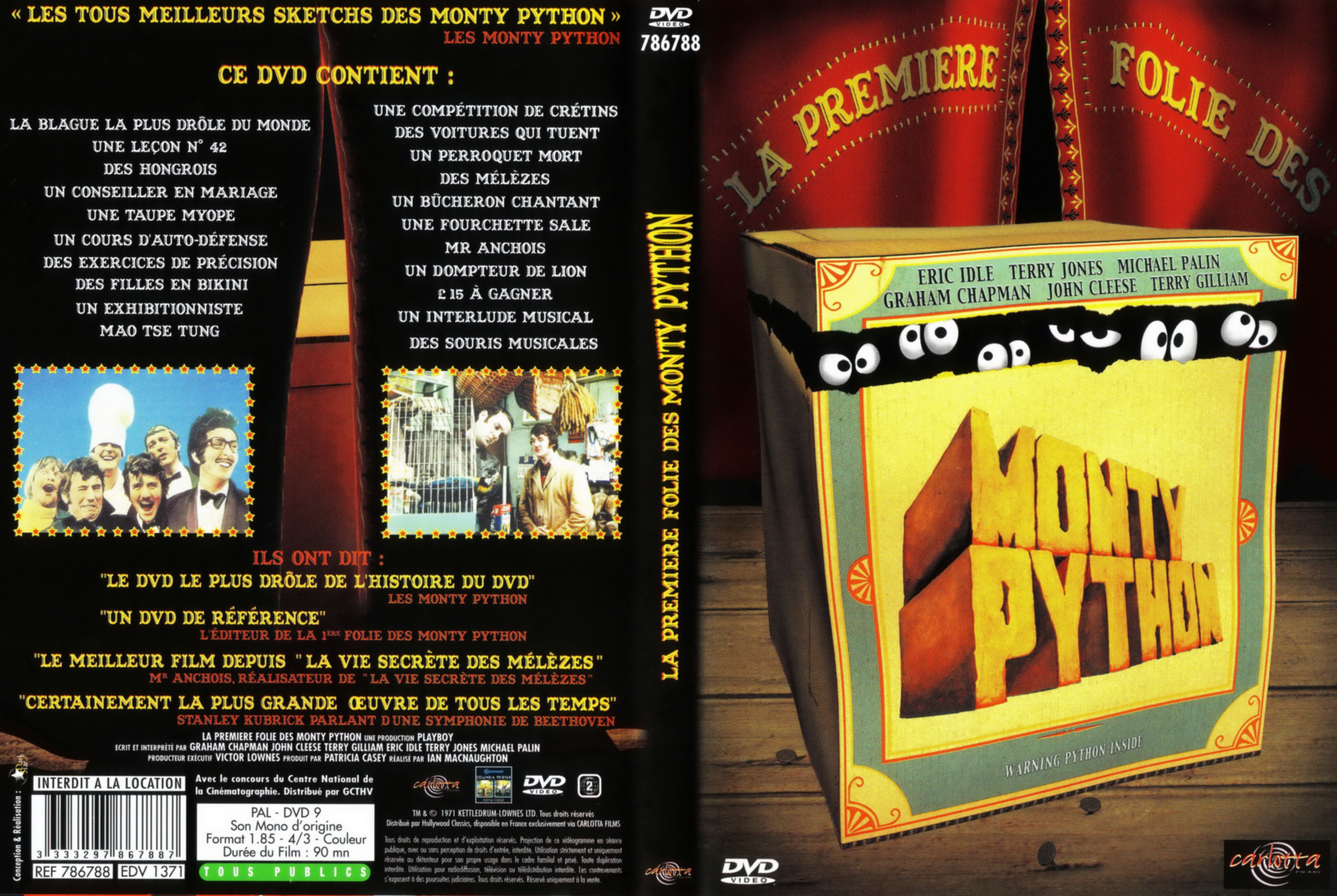 Jaquette DVD La premiere folie des Monty Python