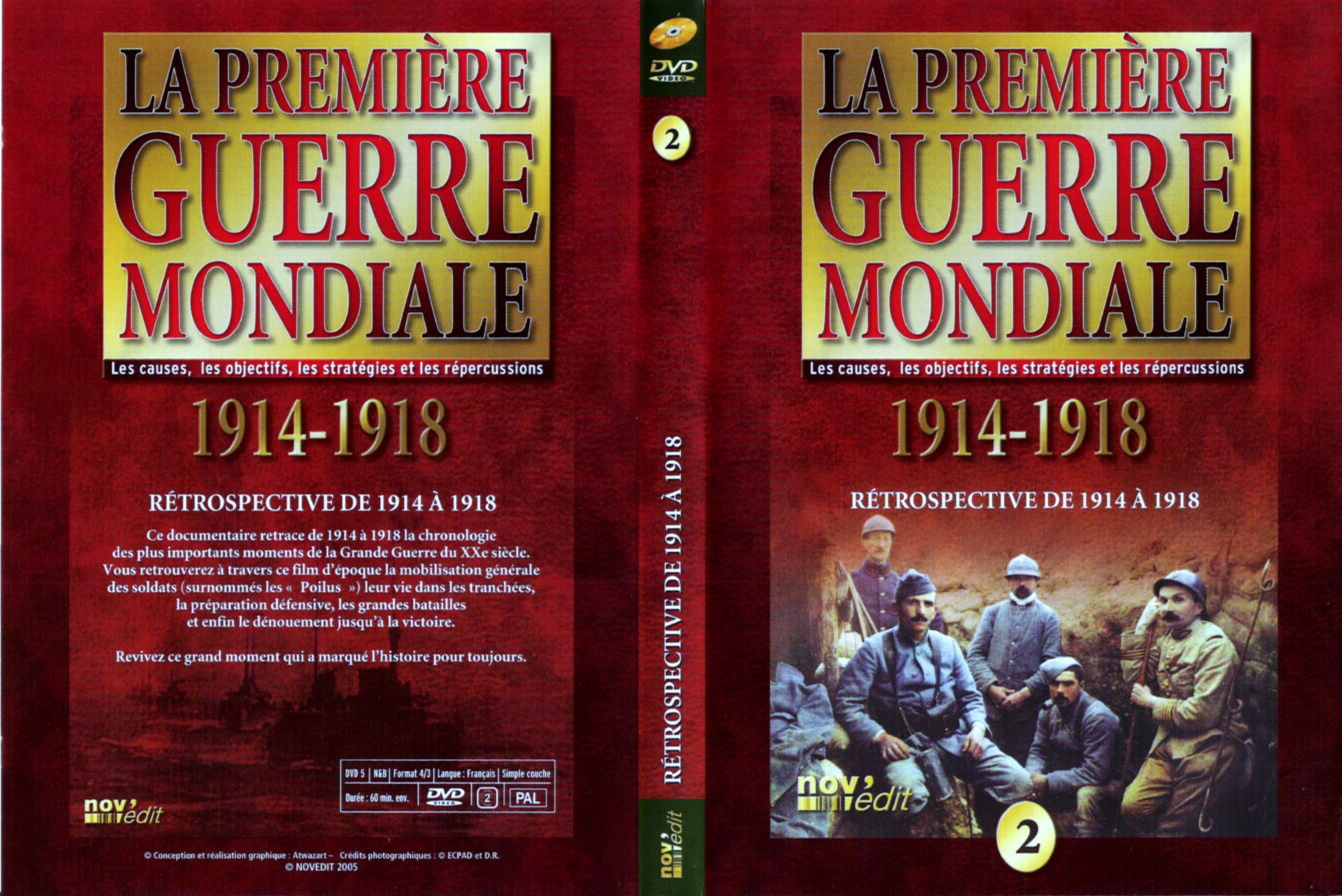 Jaquette DVD La premire guerre mondiale vol 02 - Retrospective de 1914 a 1918