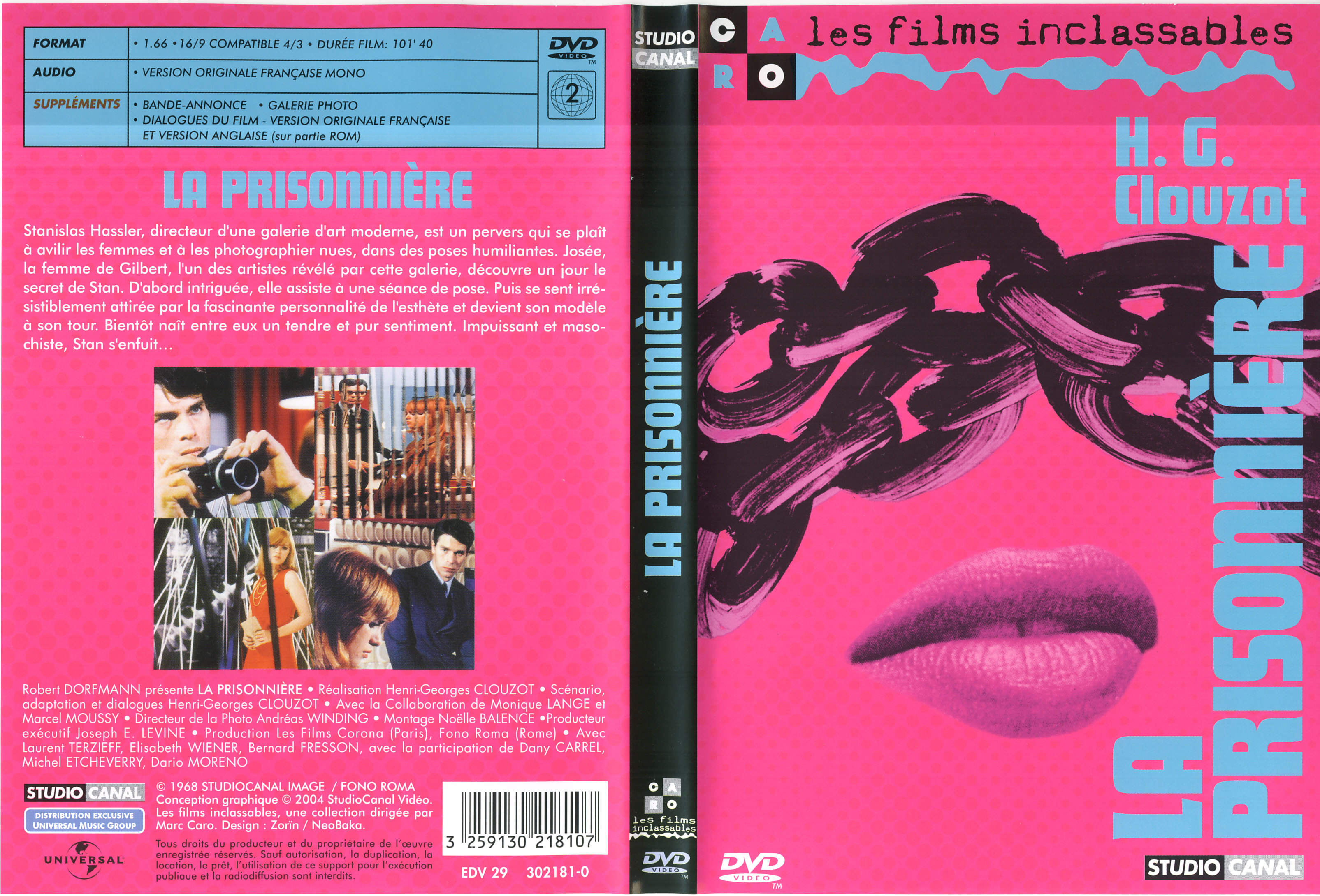 Jaquette DVD La prisonnire