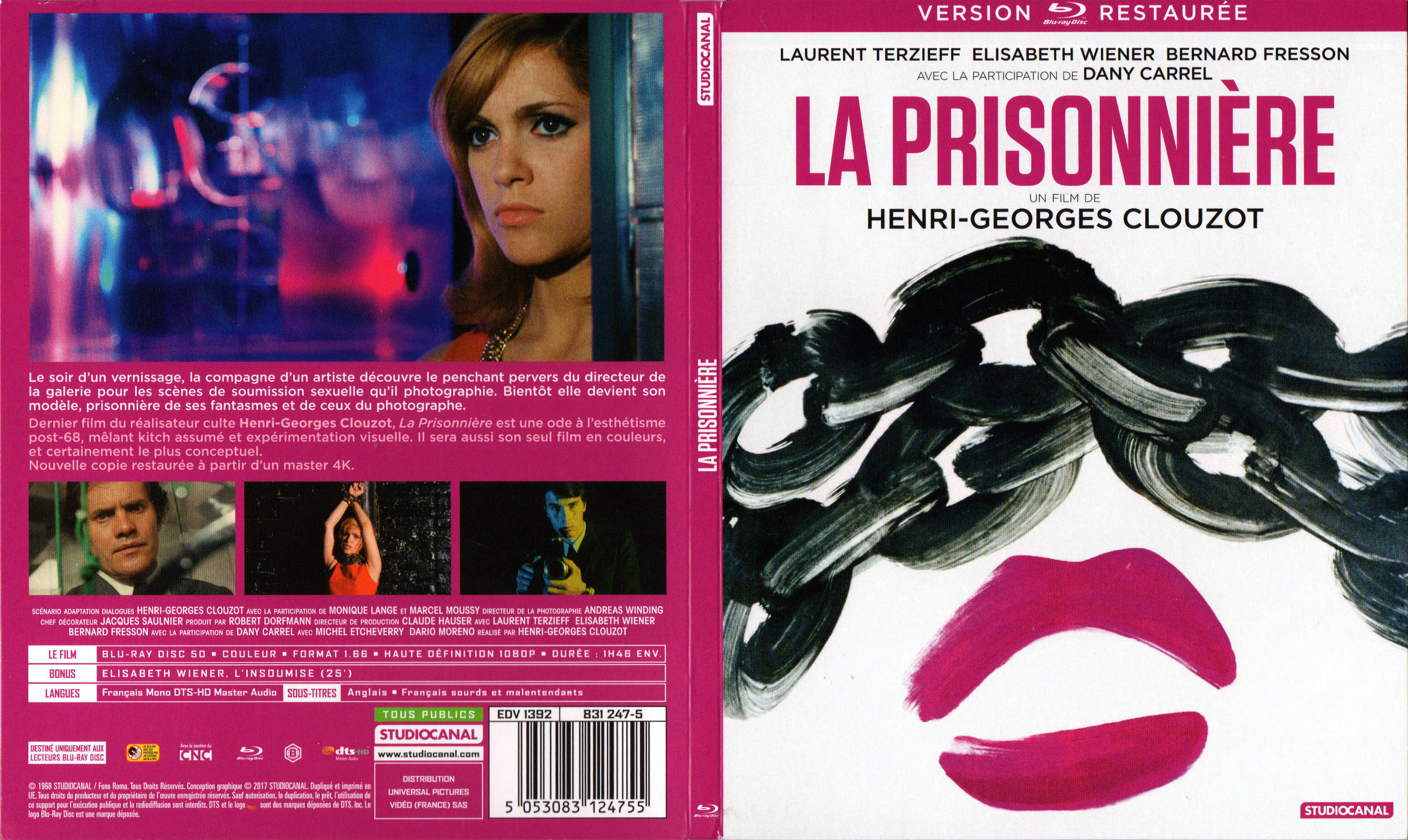 Jaquette DVD La prisonnire (BLU-RAY)