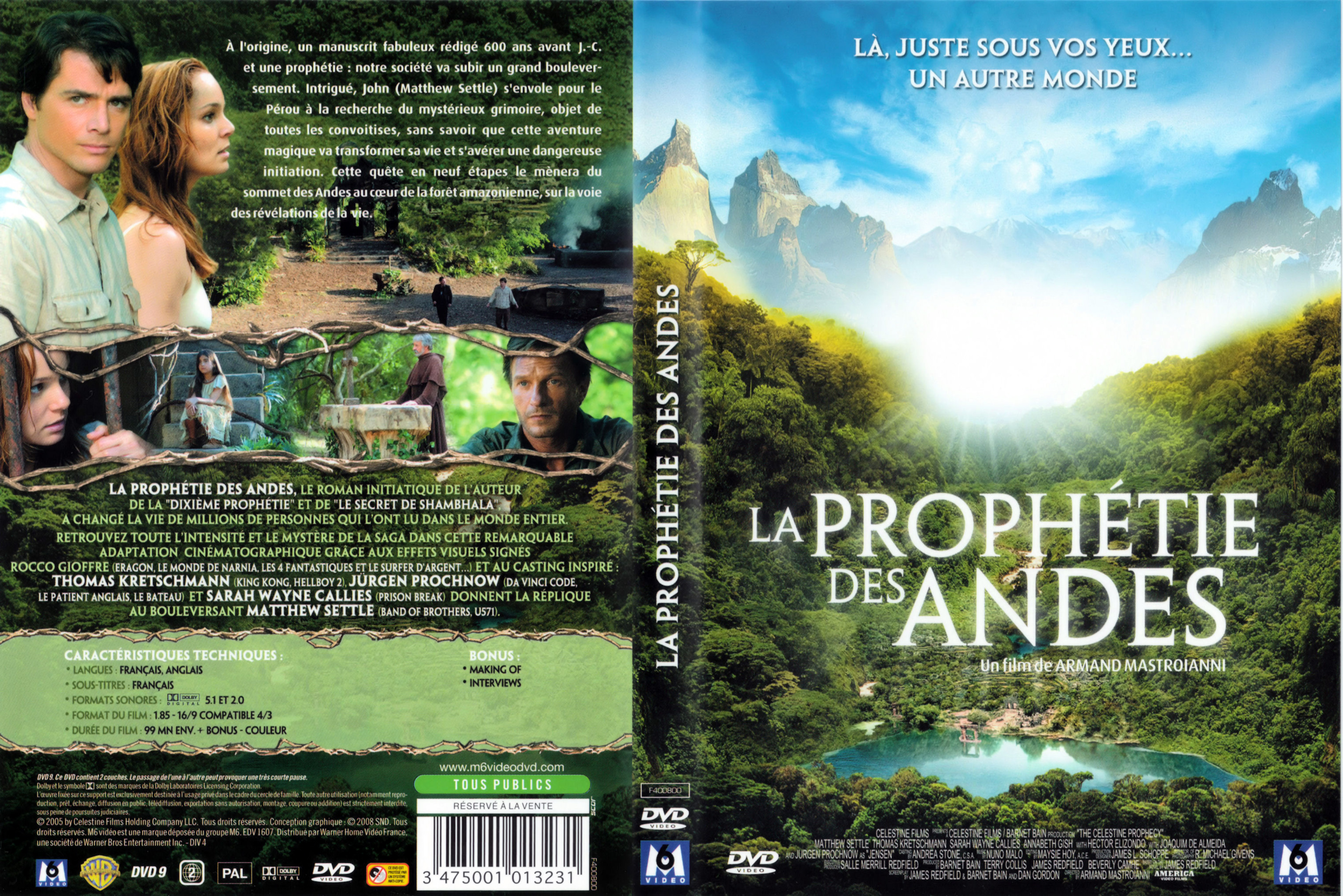 Jaquette DVD La prophétie des Andes