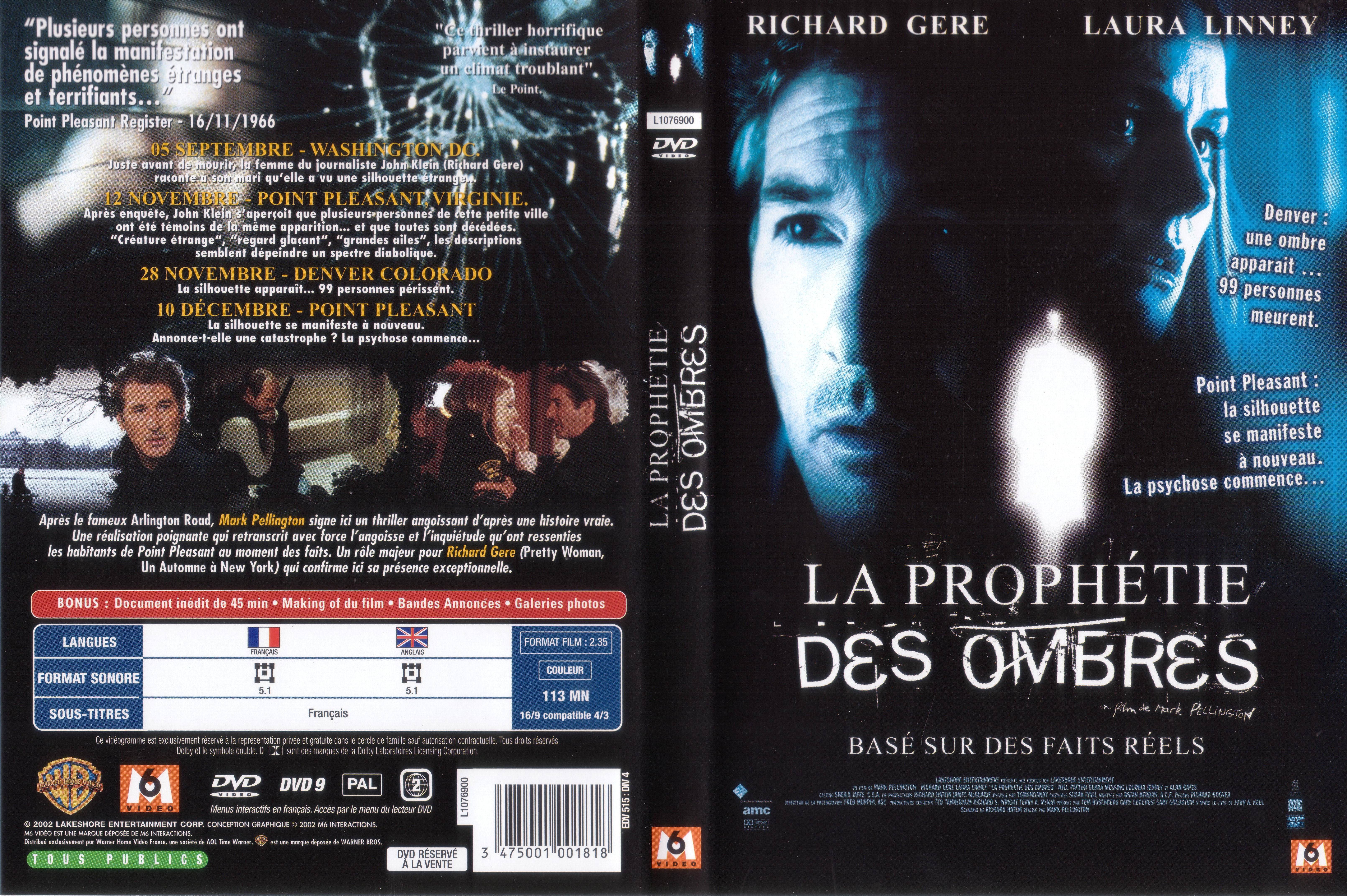 Jaquette DVD La prophetie des ombres v2