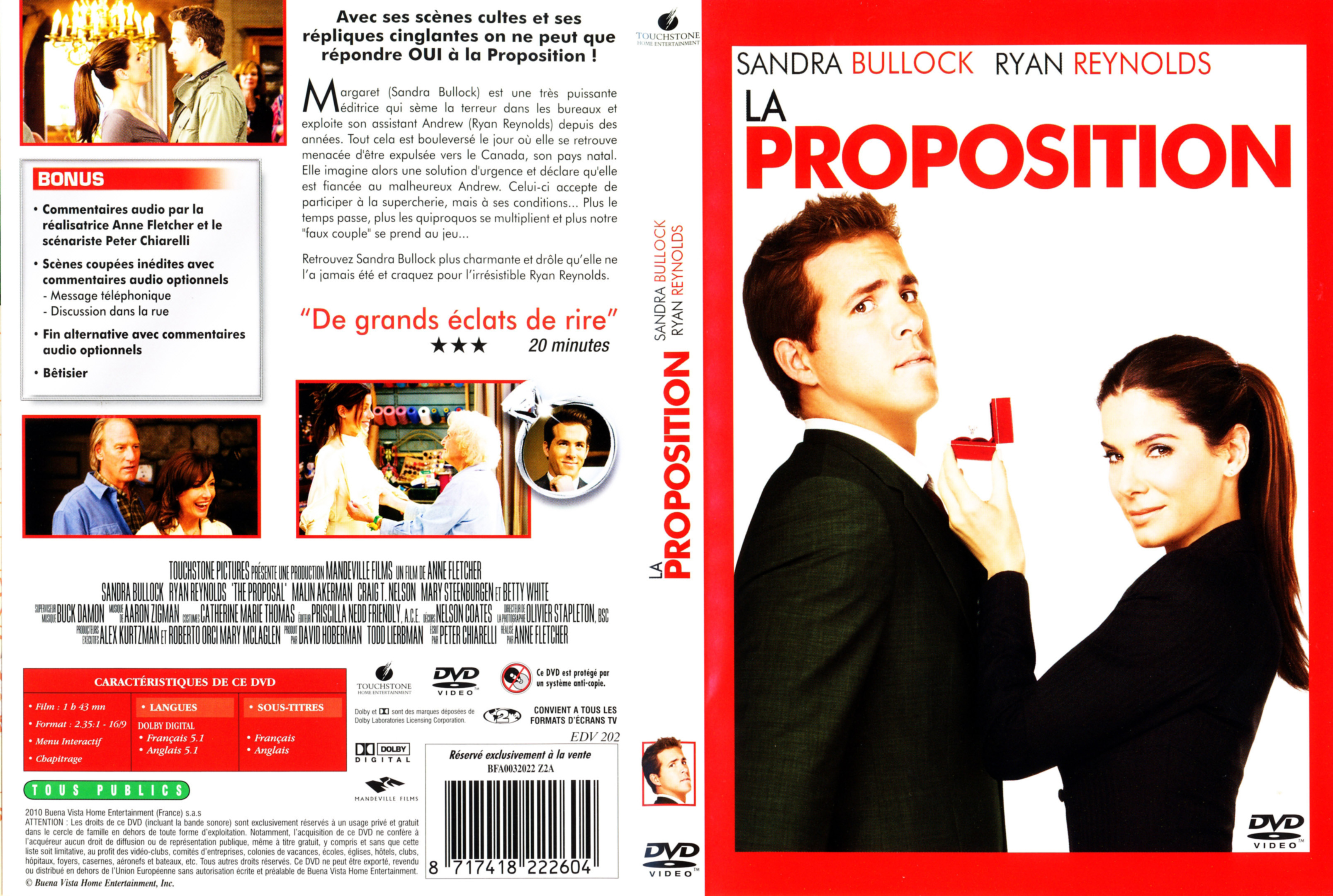 Jaquette DVD La proposition