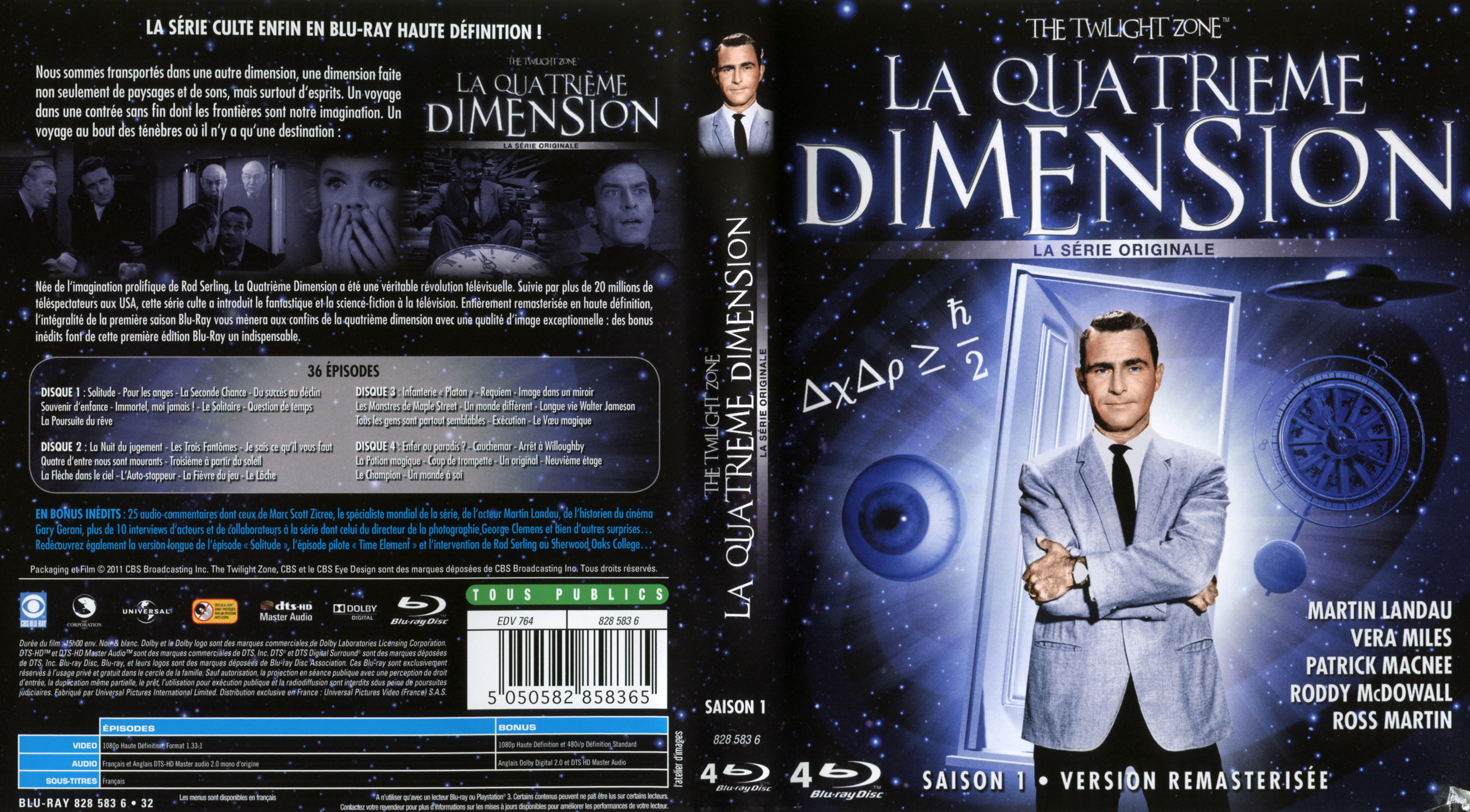 Jaquette DVD La quatrime dimension Saison 1 COFFRET (BLU-RAY)