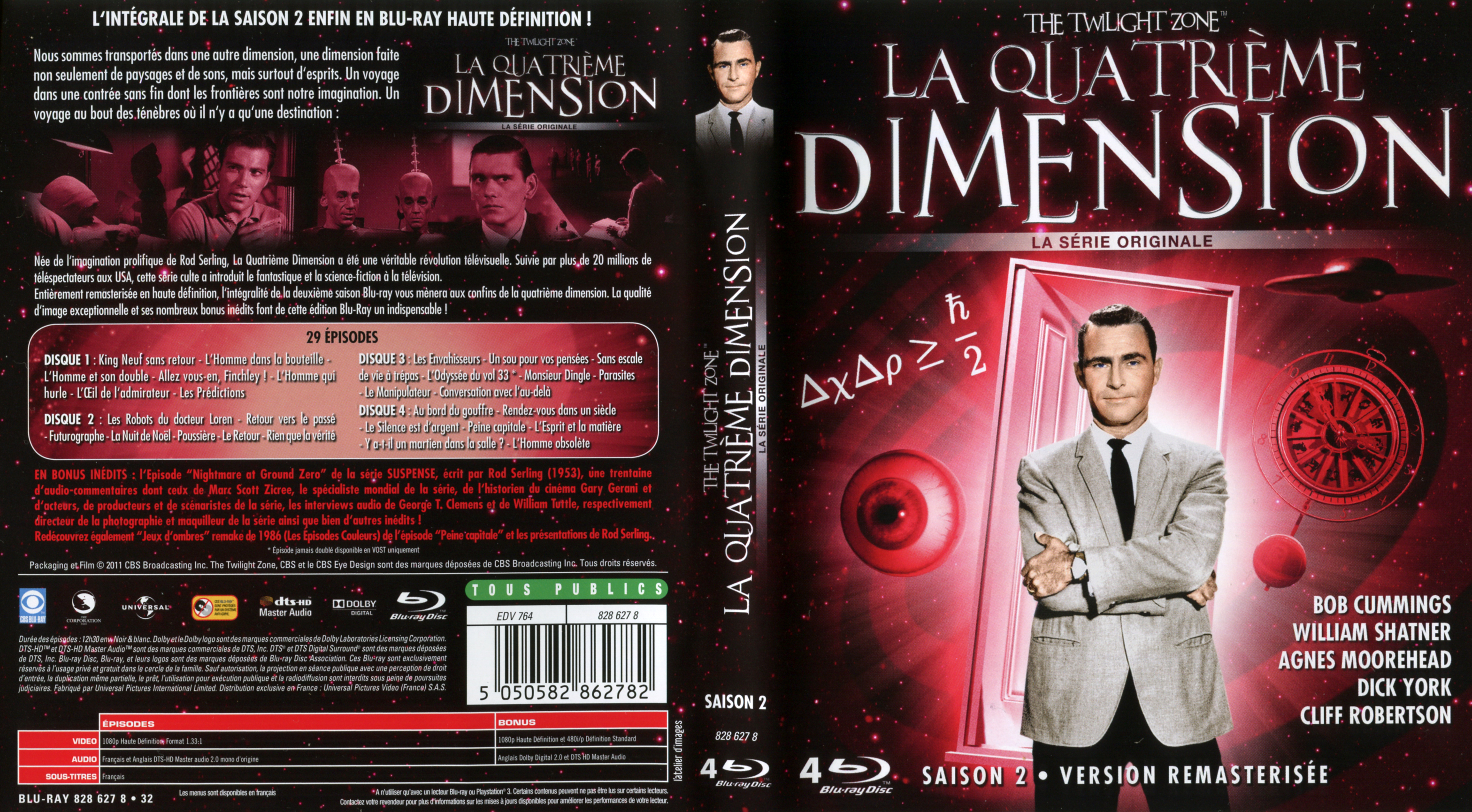 Jaquette DVD La quatrime dimension Saison 2 COFFRET (BLU-RAY)