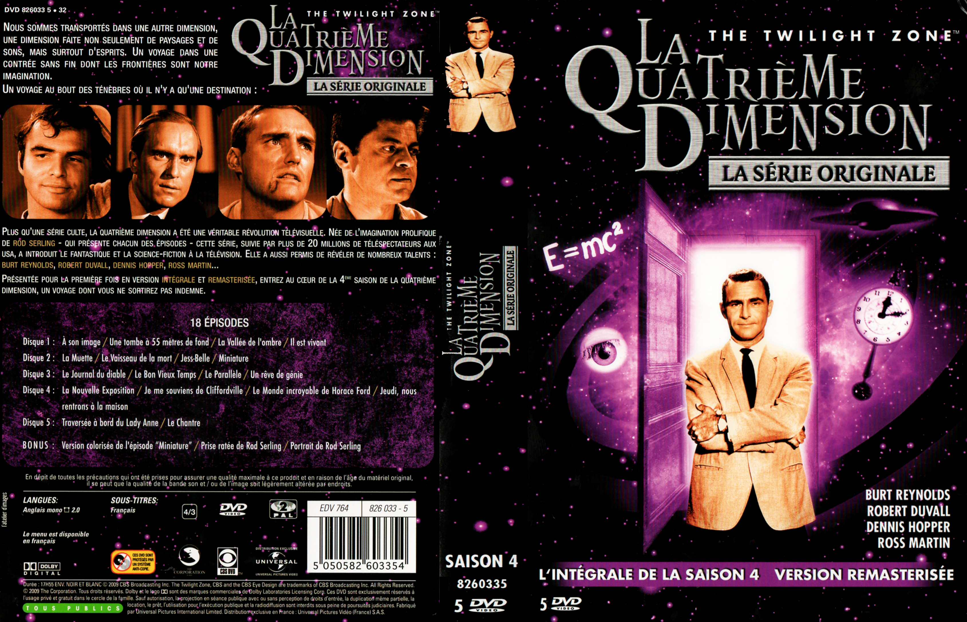 Jaquette DVD La quatrime dimension Saison 4 COFFRET