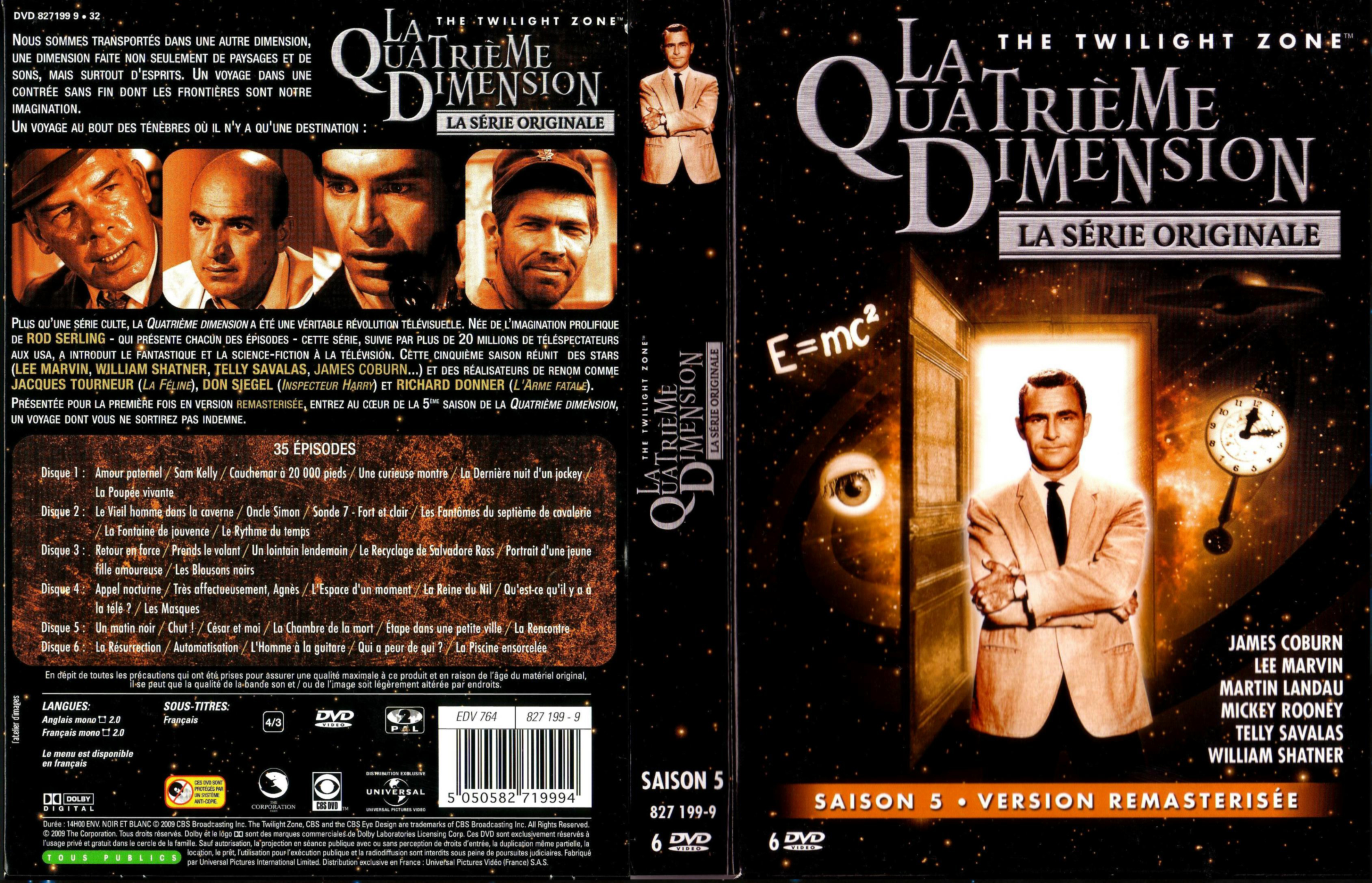 Jaquette DVD La quatrieme dimension Saison 5 COFFRET