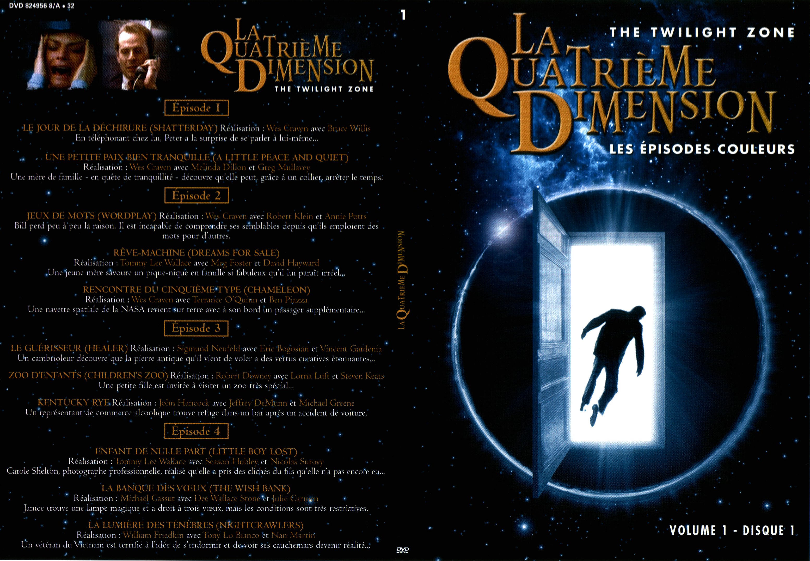 Jaquette DVD La quatrime dimension - Episodes couleurs vol 1 DVD 1