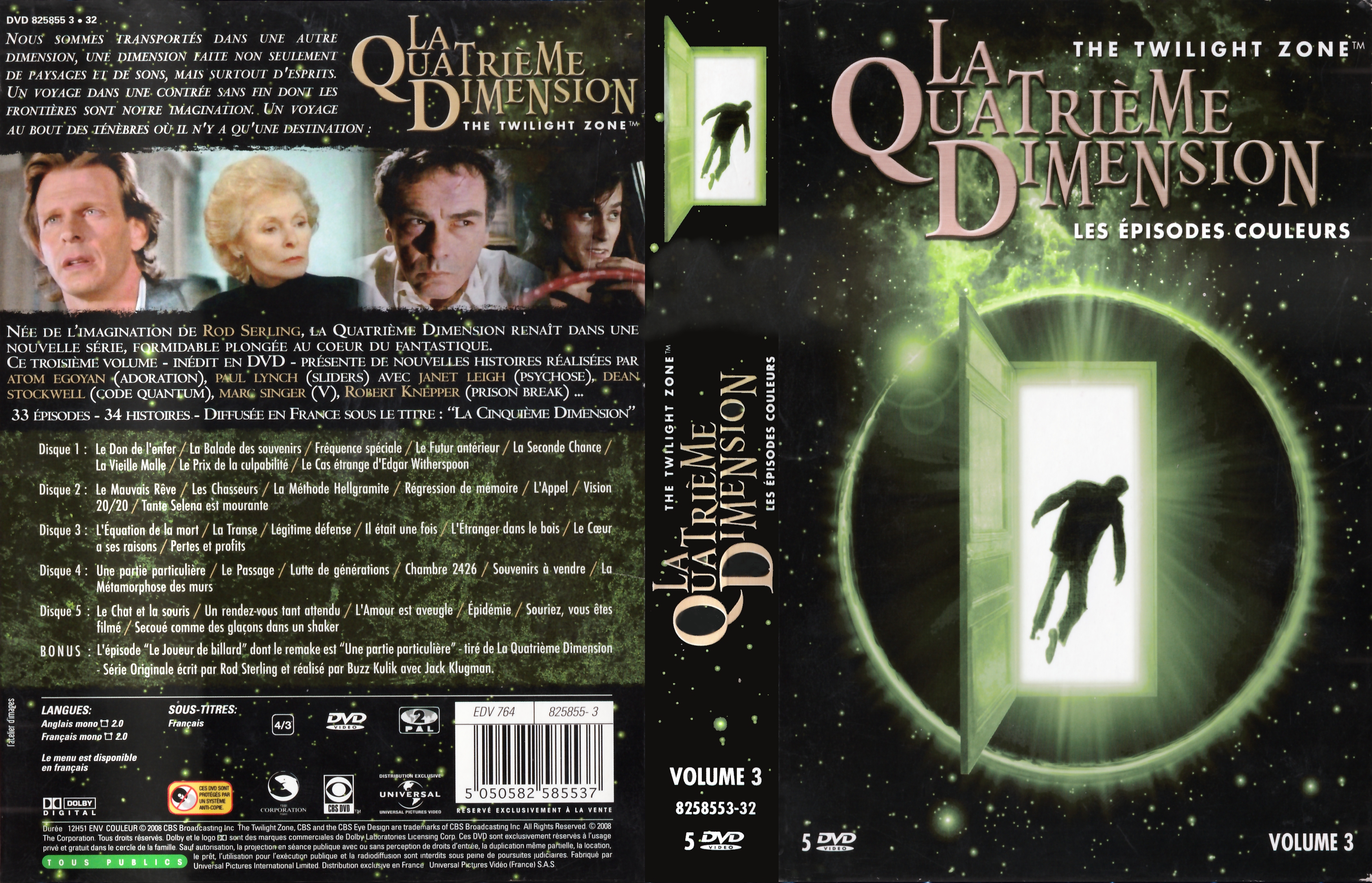 Jaquette DVD La quatrime dimension - Episodes couleurs vol 3