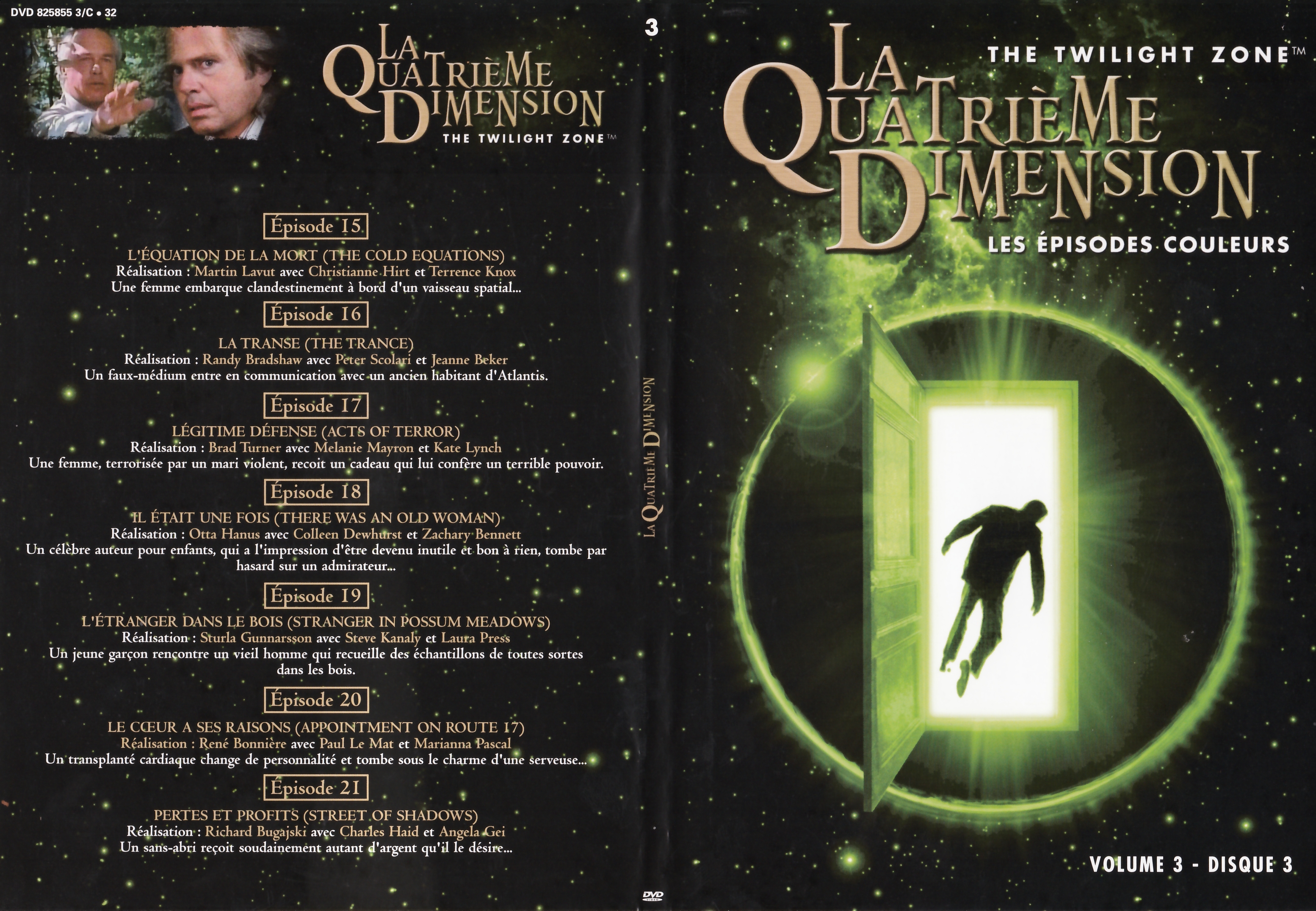 Jaquette DVD La quatrime dimension - Episodes couleurs vol 3 DVD 3