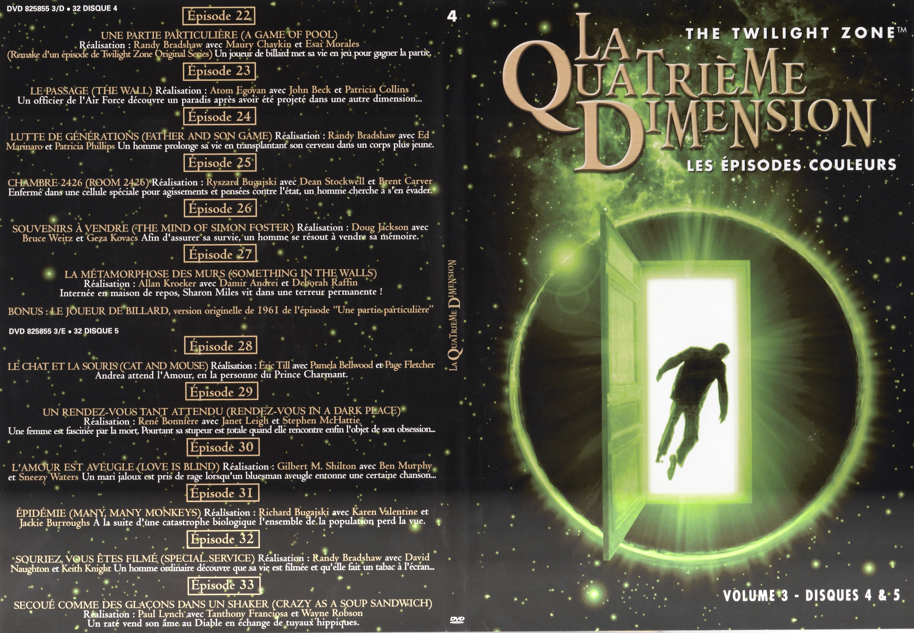 Jaquette DVD La quatrime dimension - Episodes couleurs vol 3 DVD 4