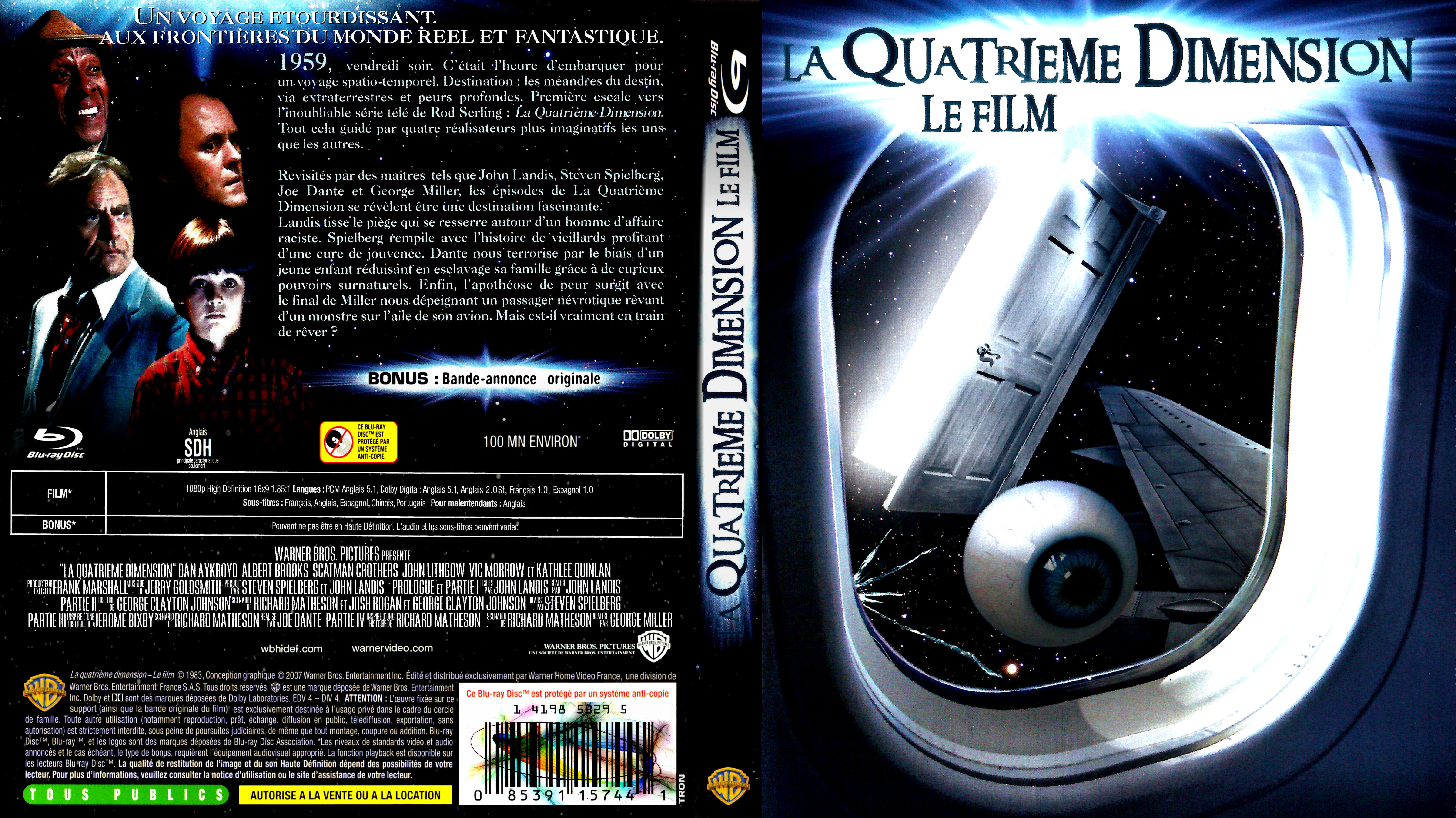 Jaquette DVD La quatrieme dimension le film custom (BLU-RAY) v2