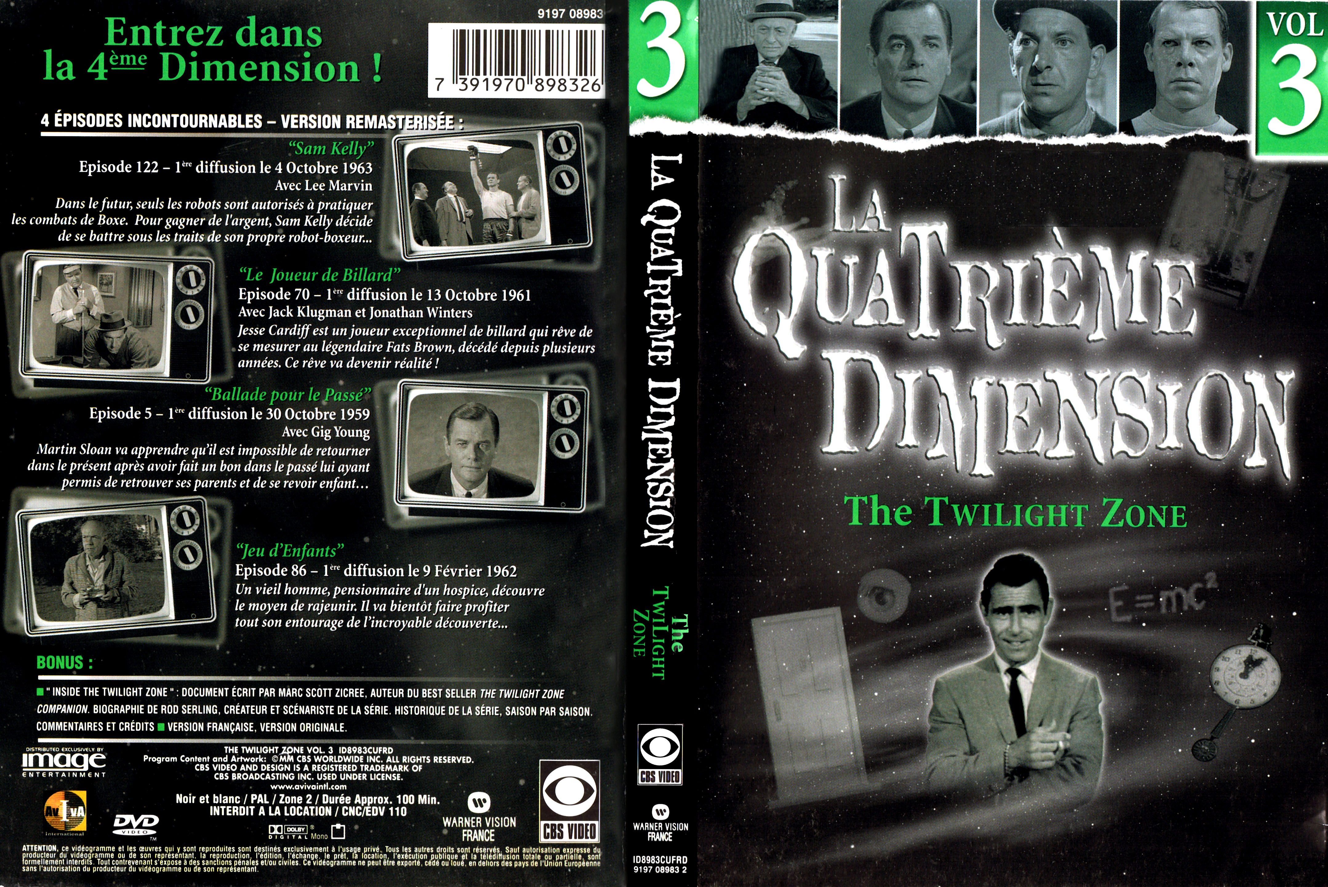 Jaquette DVD La quatrime dimension vol 03