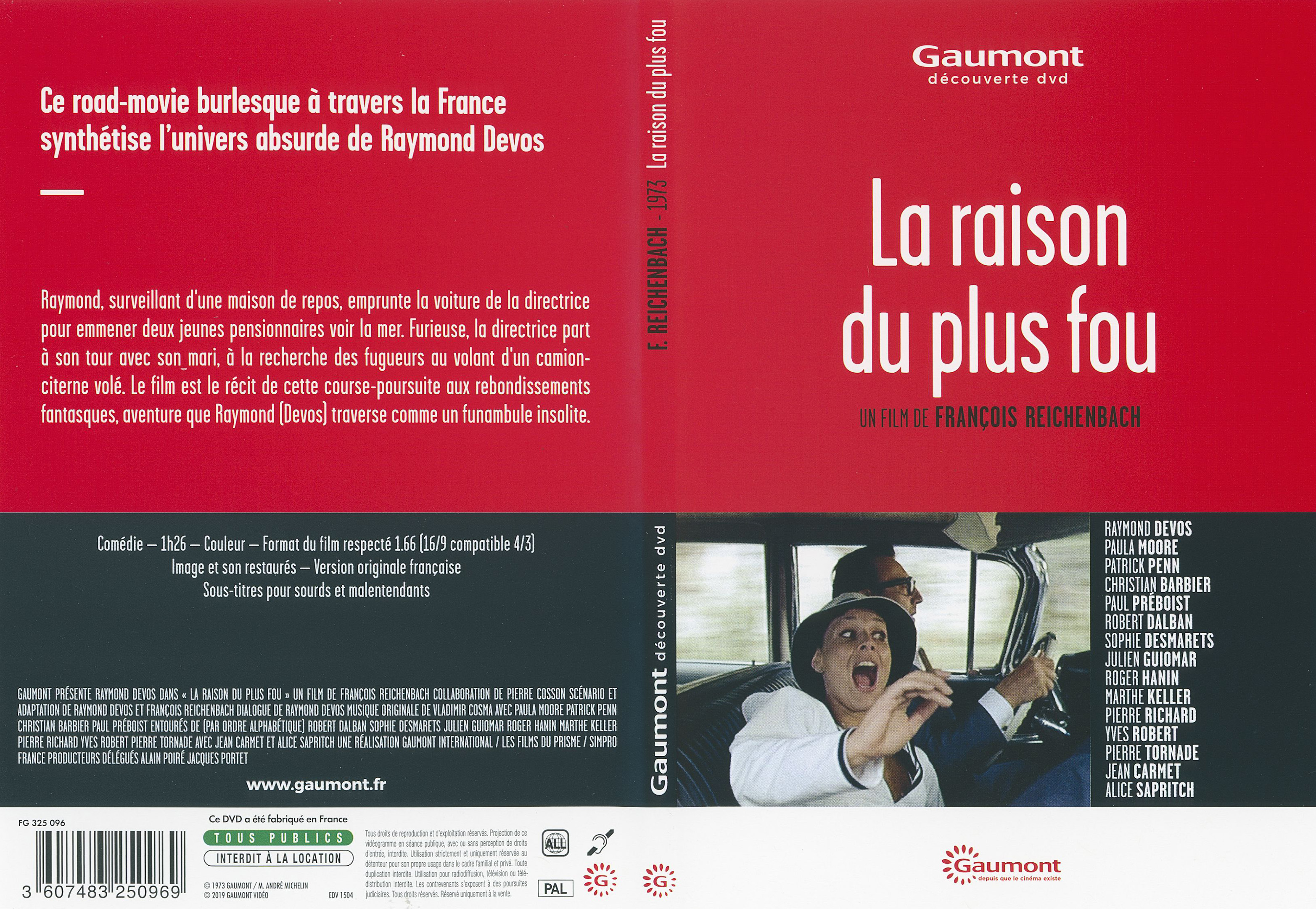 Jaquette DVD La raison du plus fou