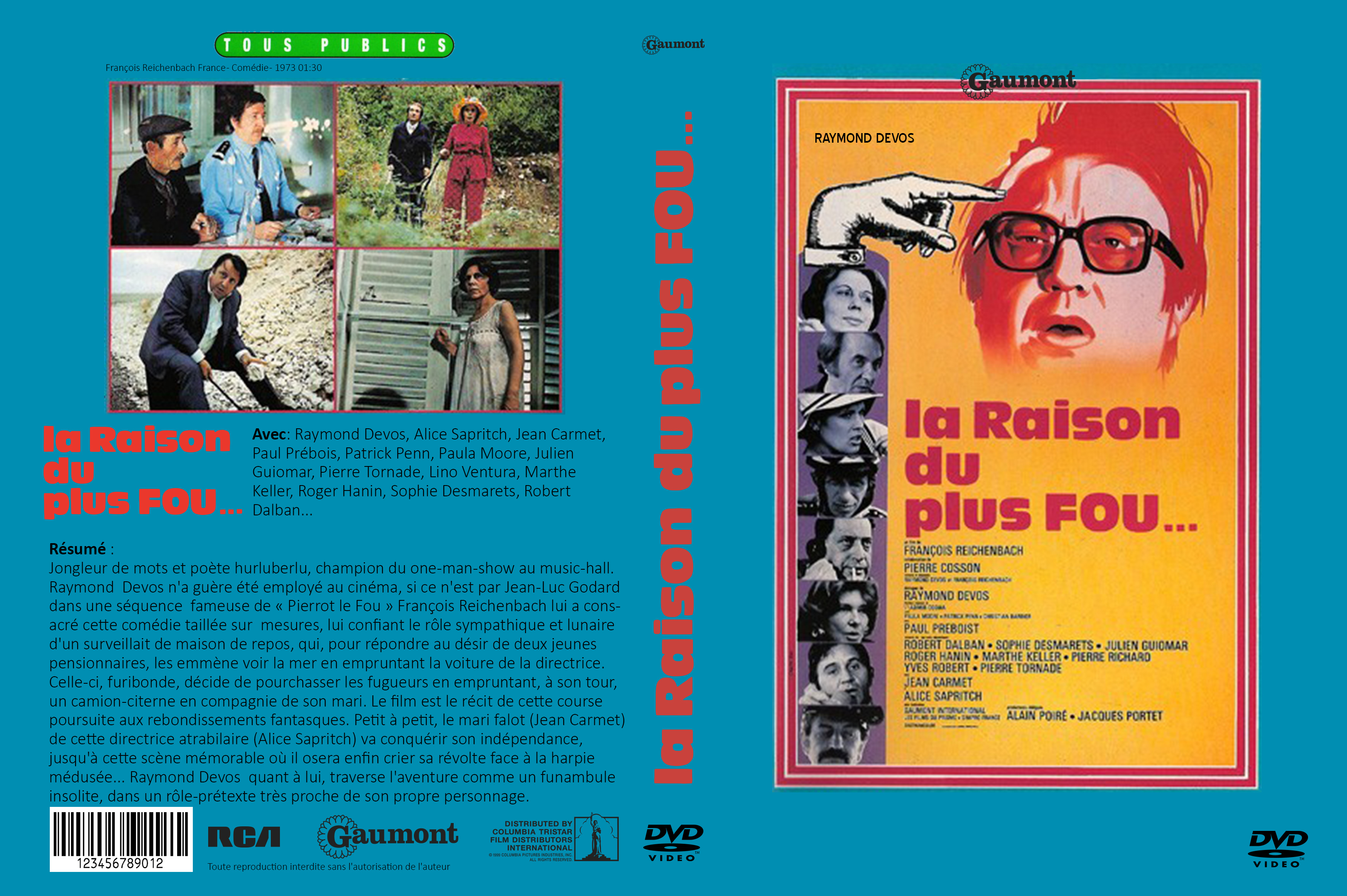 Jaquette DVD La raison du plus fou custom