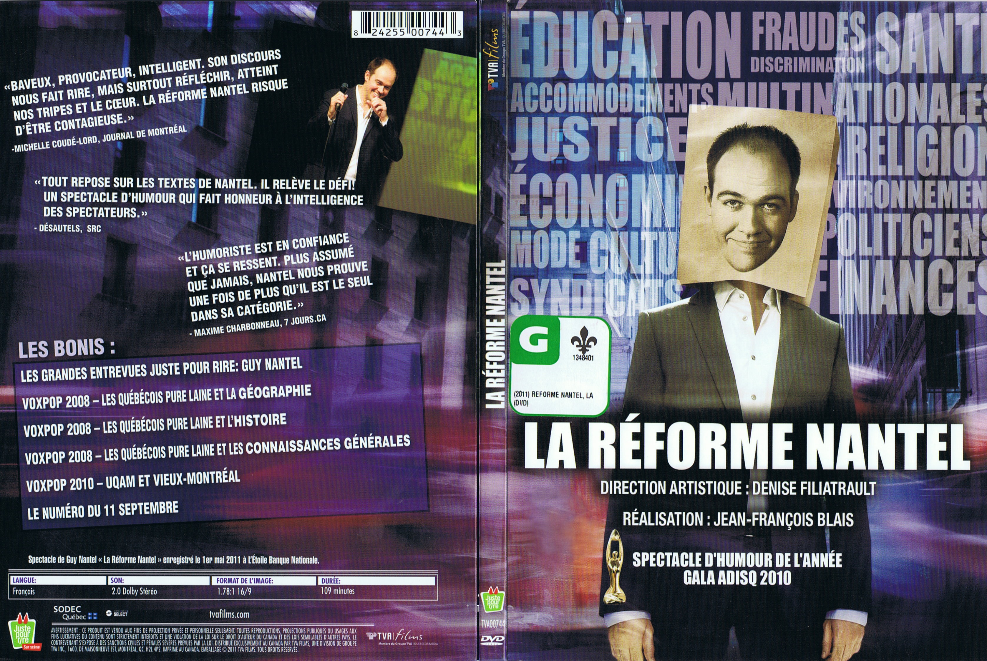 Jaquette DVD La reforme Nantel