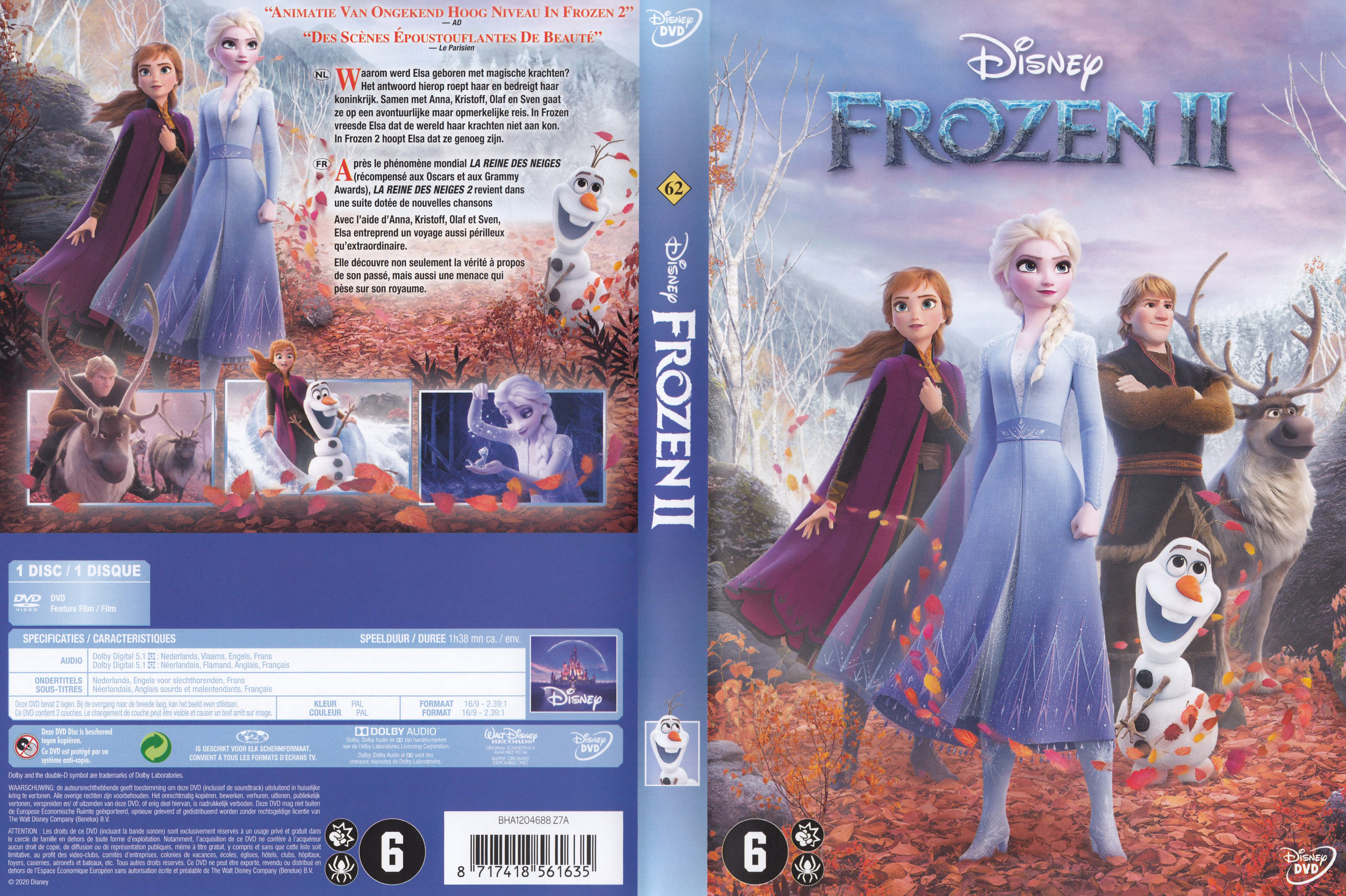 Jaquette DVD La reine des neiges II