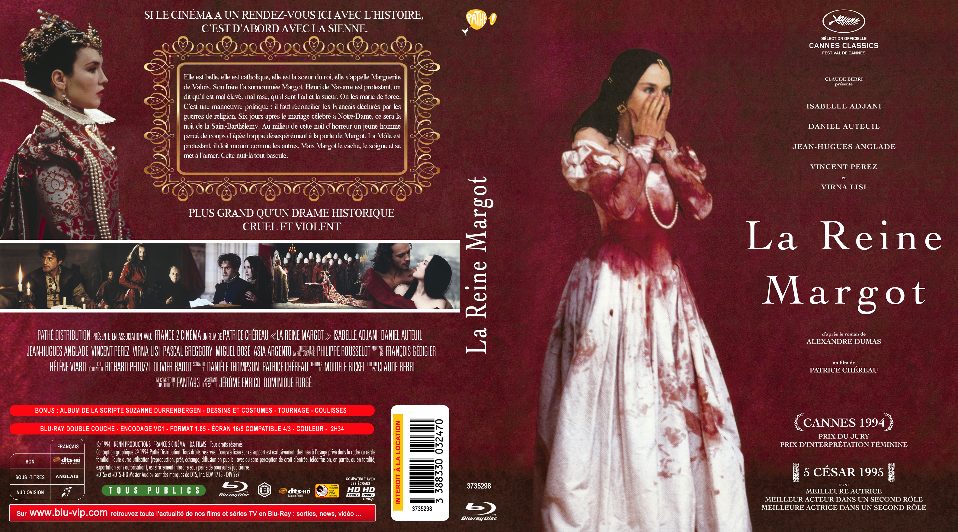Jaquette DVD La reine margot custom (BLU-RAY)