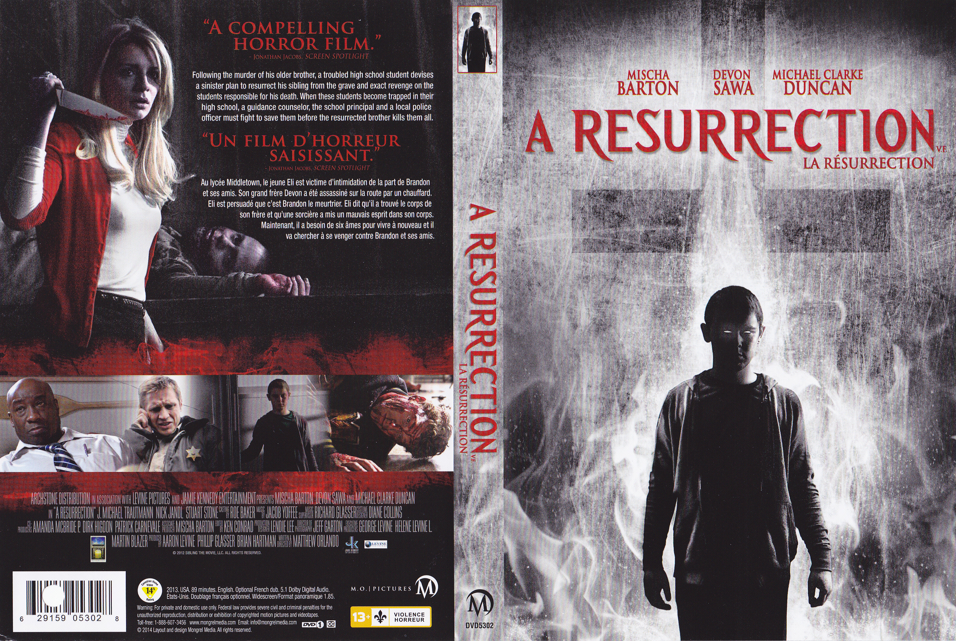 Jaquette DVD La resurrection - A resurrection (Canadienne)