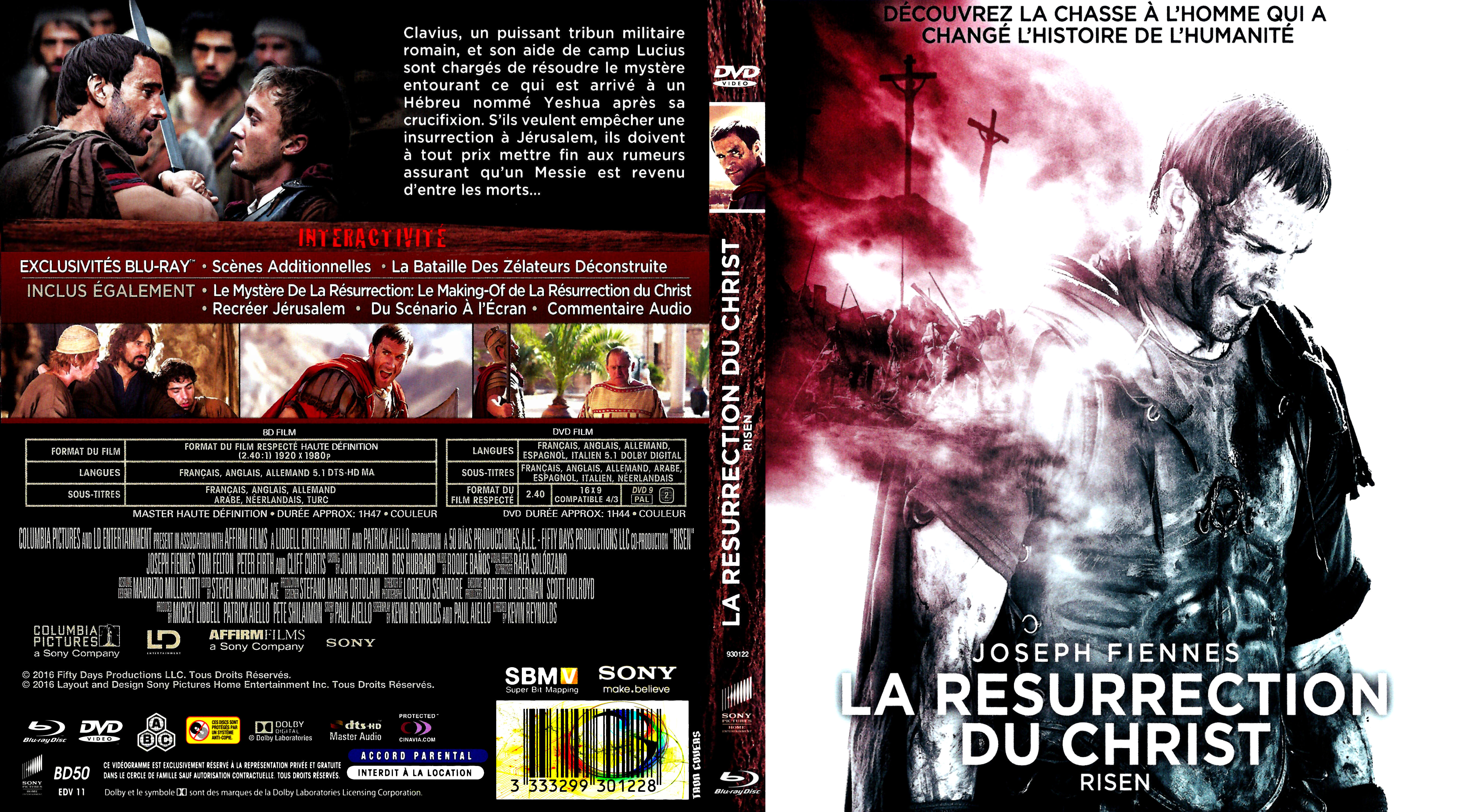 Jaquette DVD La rsurrection du christ custom (BLU-RAY)