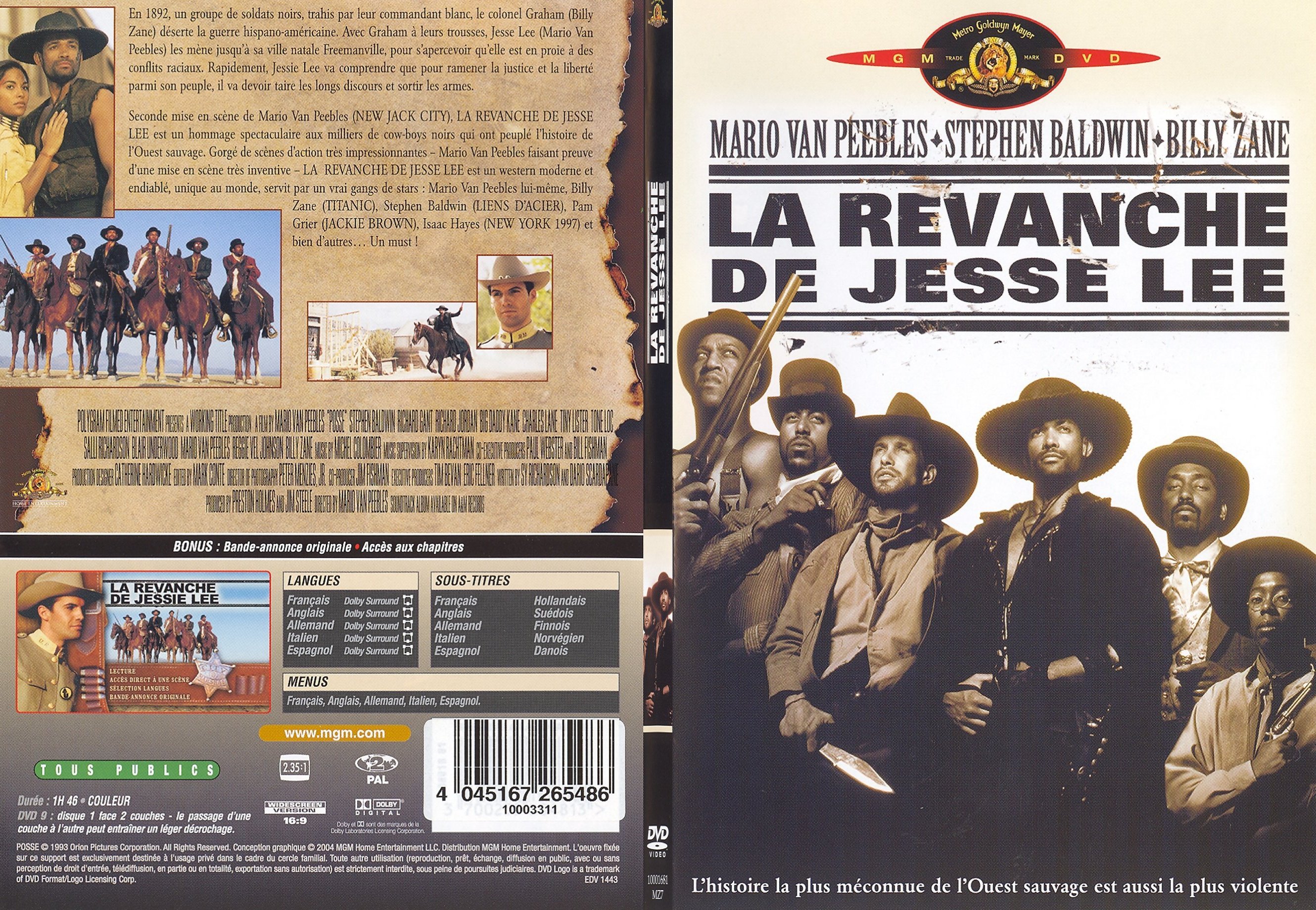 Jaquette DVD La revanche de Jesse Lee - SLIM