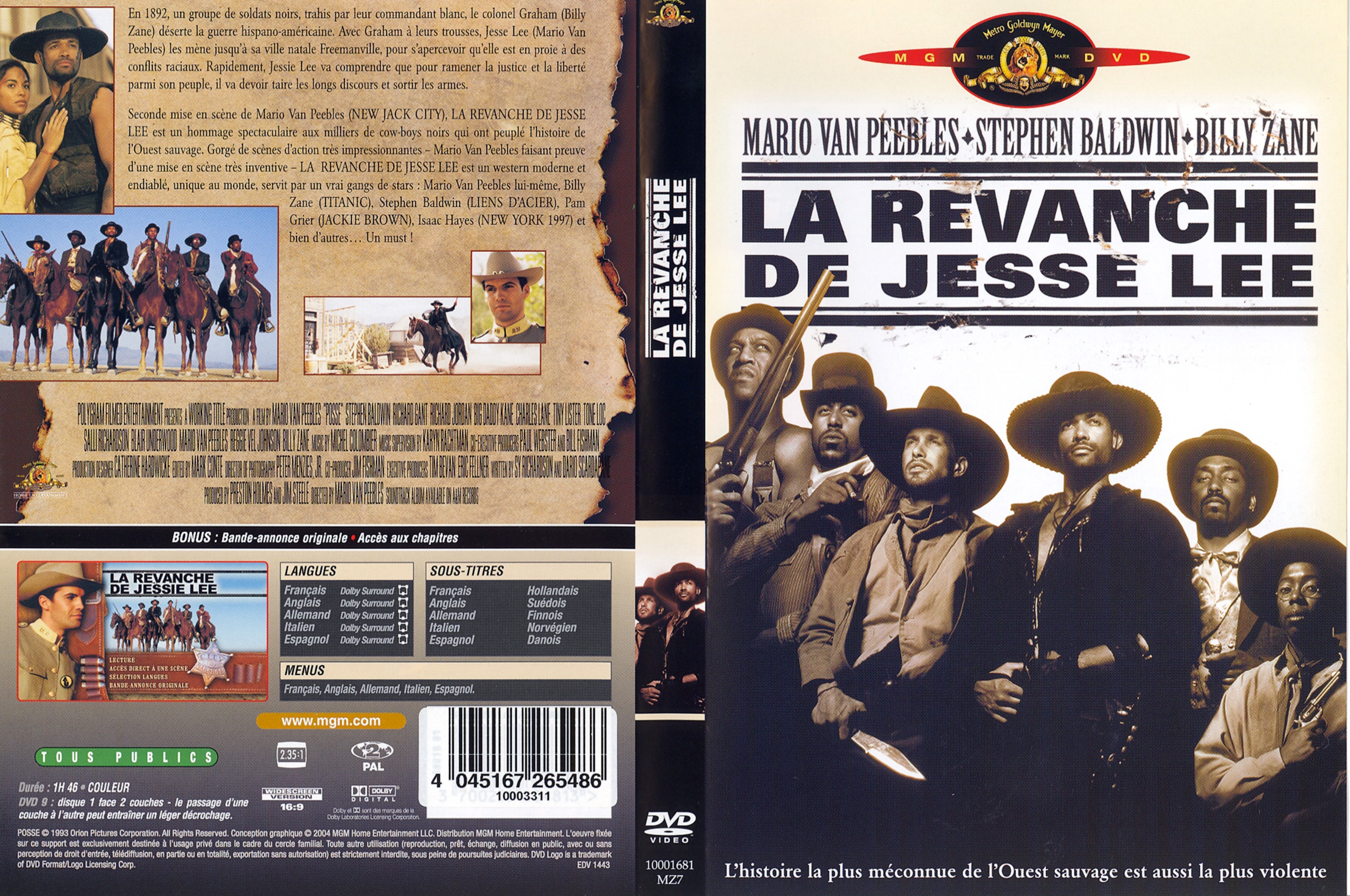 Jaquette DVD La revanche de Jesse Lee v2