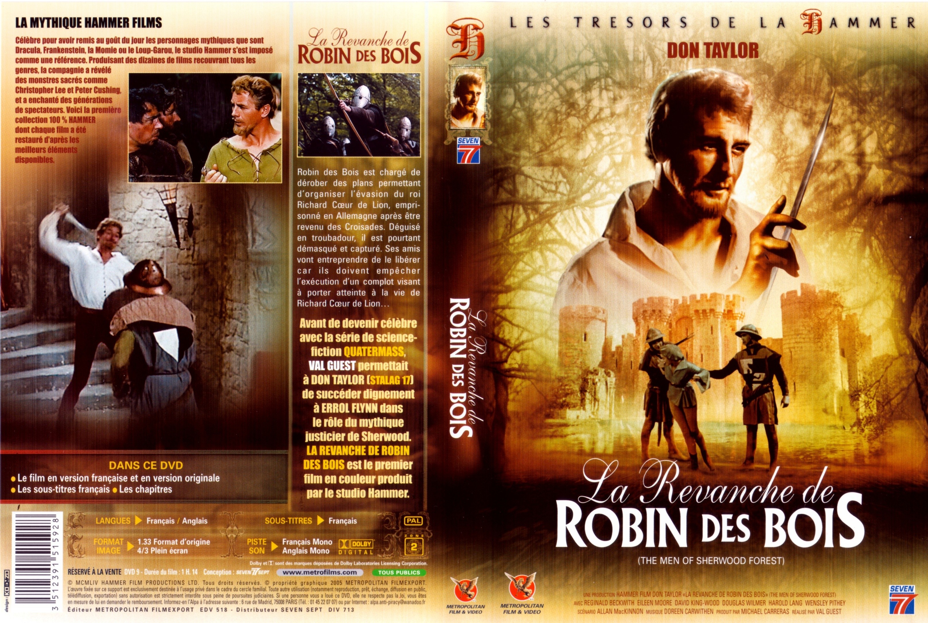 Jaquette DVD La revanche de robin des bois