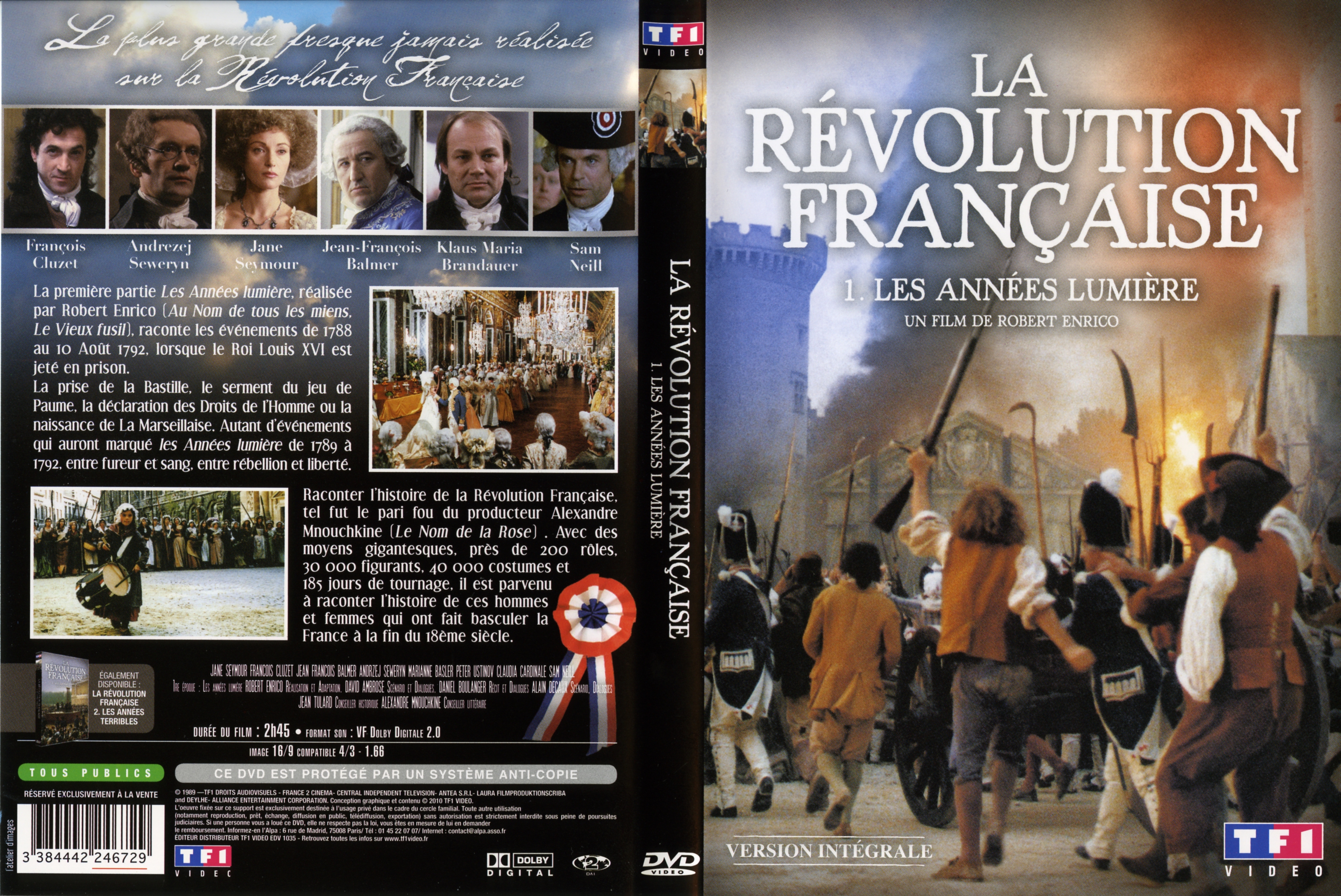 Jaquette DVD La rvolution Francaise DVD 1