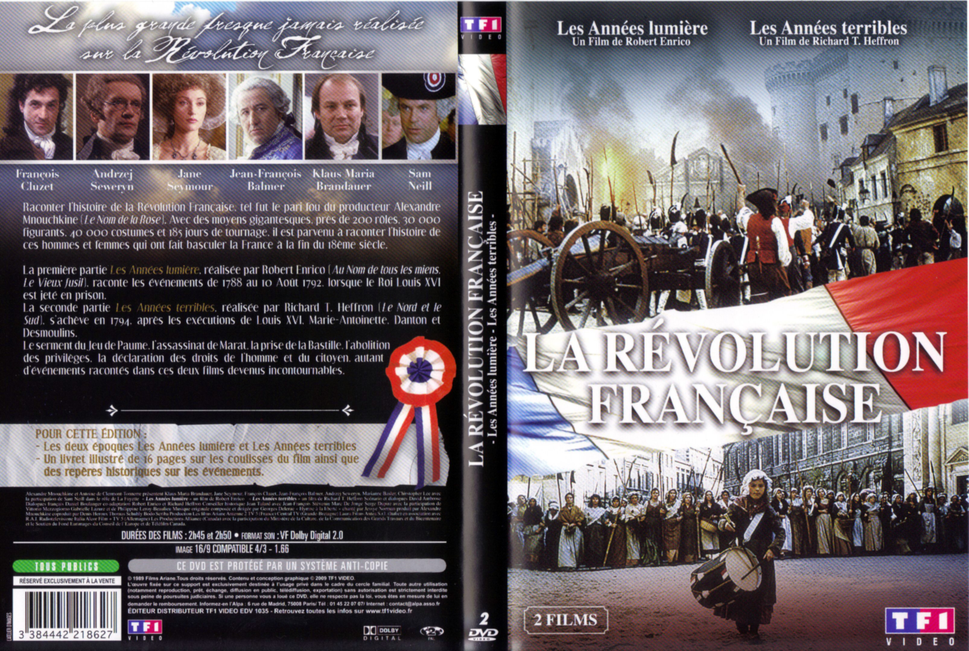 Jaquette DVD La rvolution francaise part 1 et 2