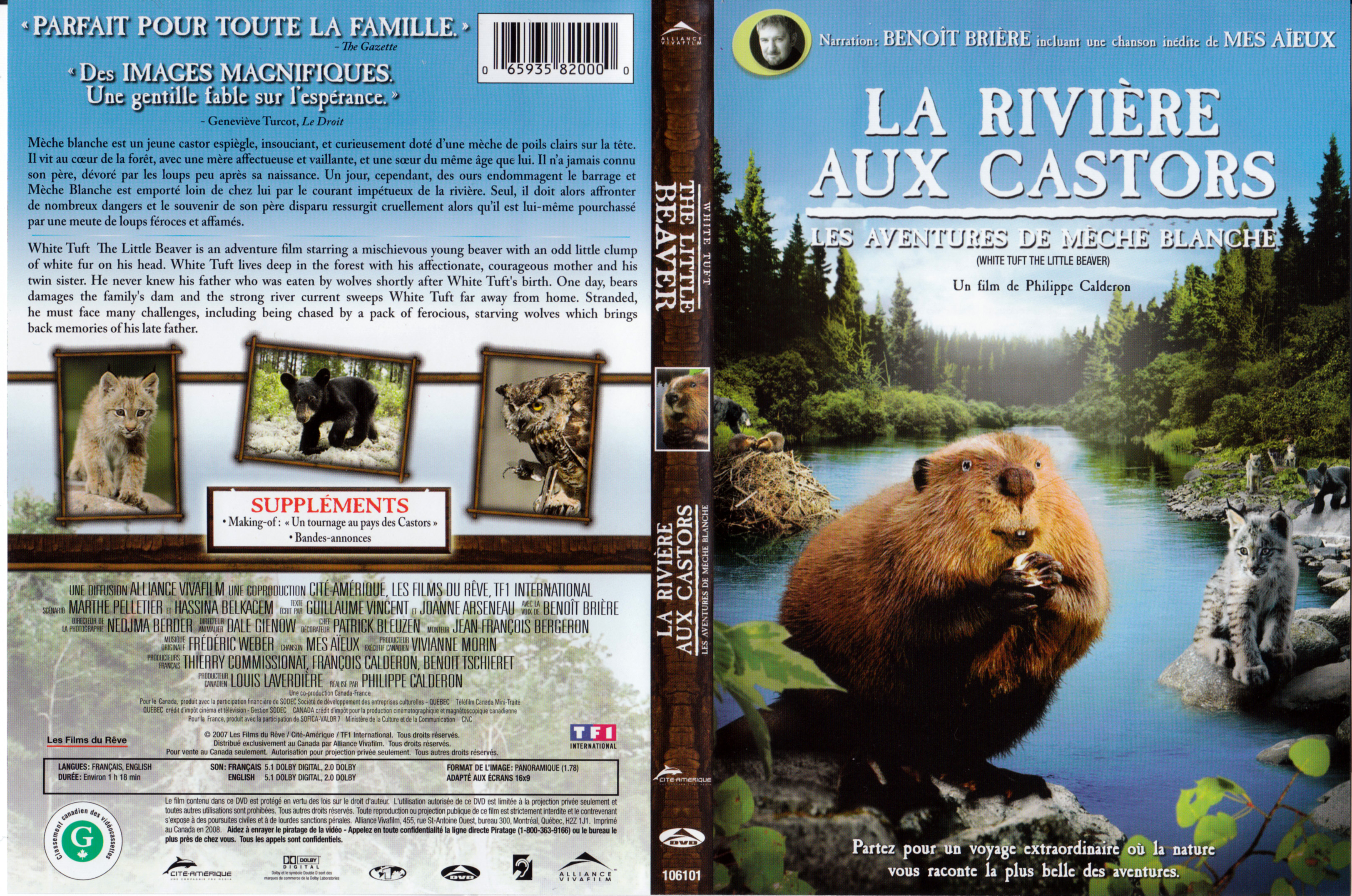 Jaquette DVD La rivire aux castors