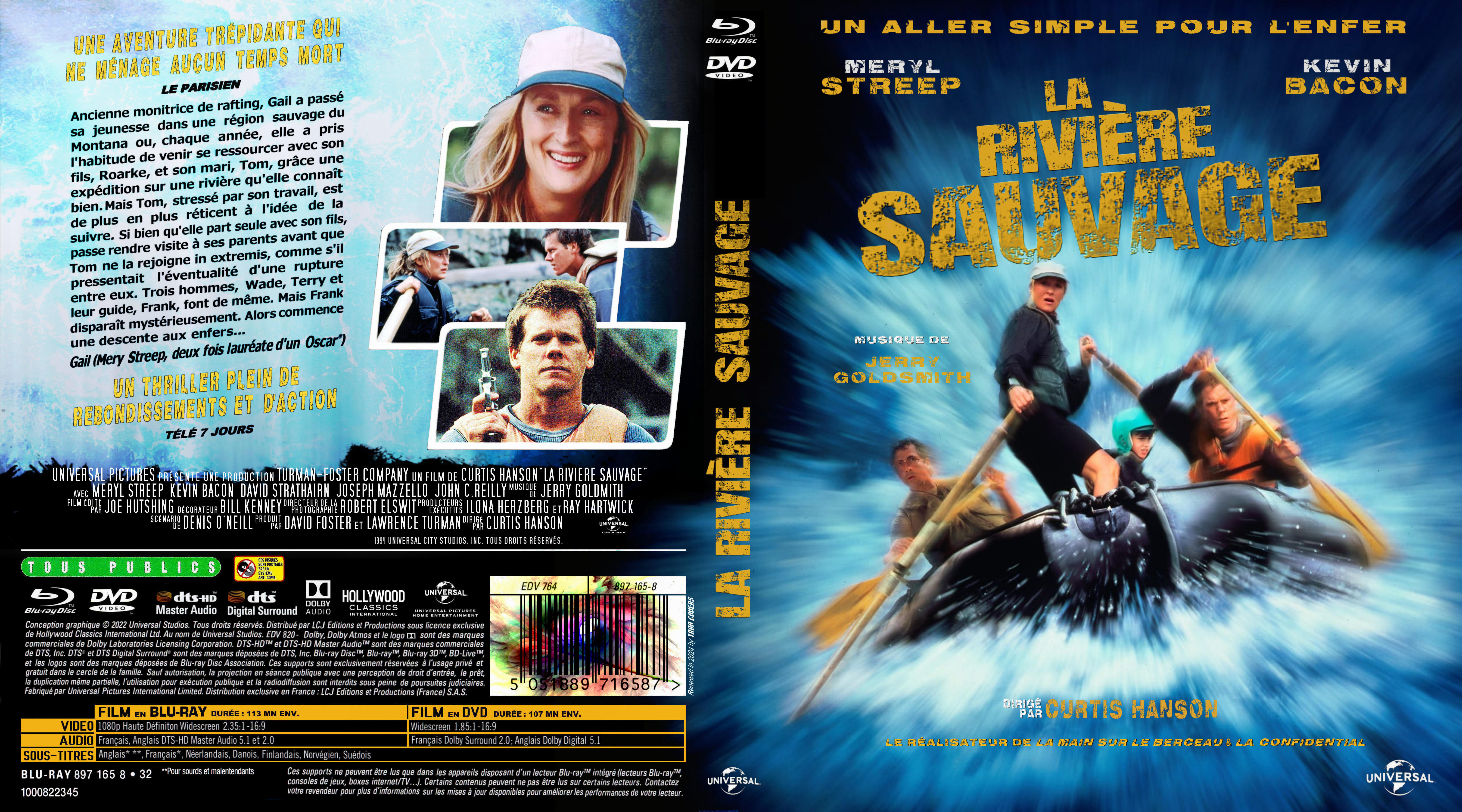 Jaquette DVD La rivire sauvage custom (BLU-RAY)