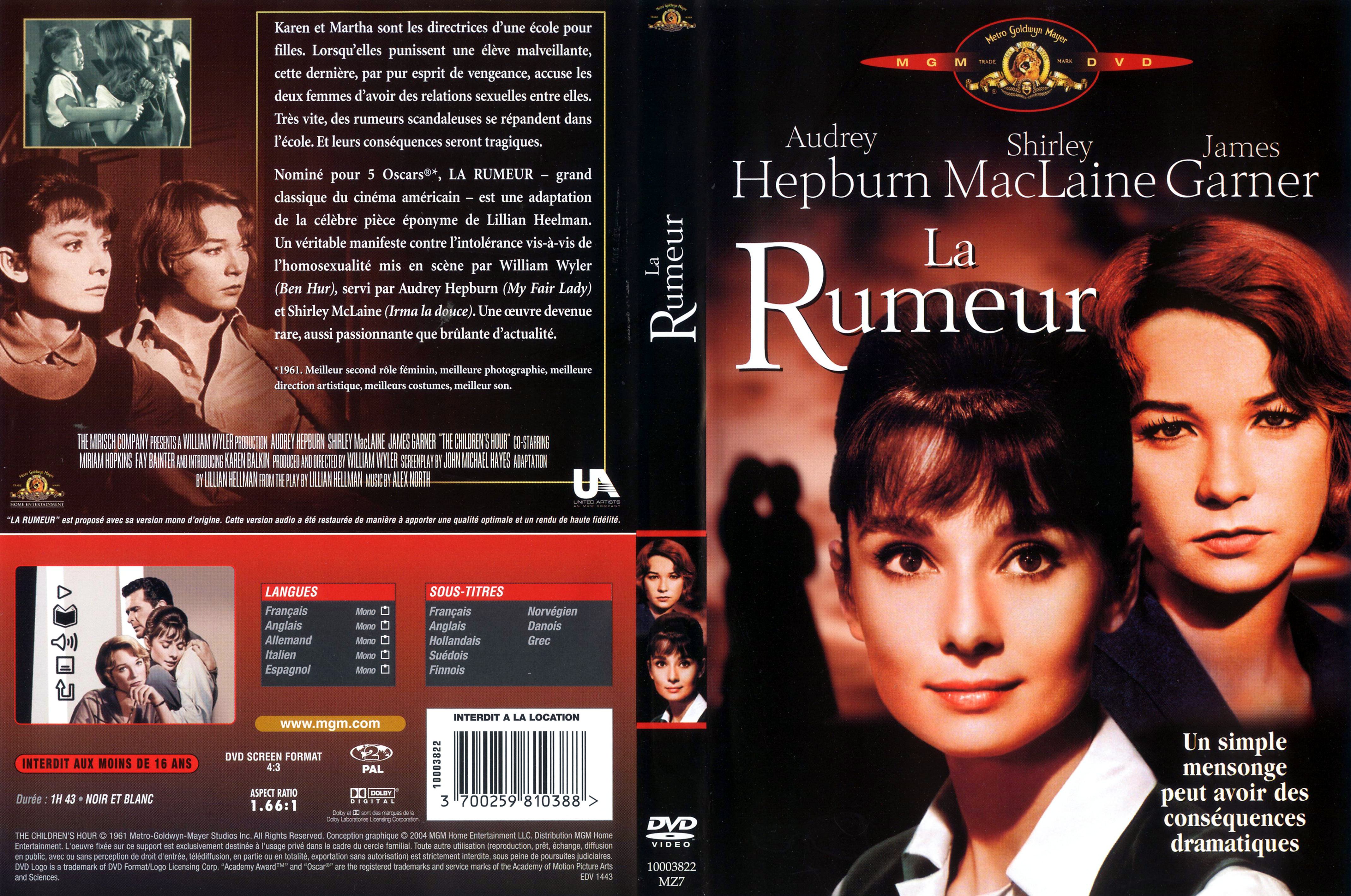 Jaquette DVD La rumeur