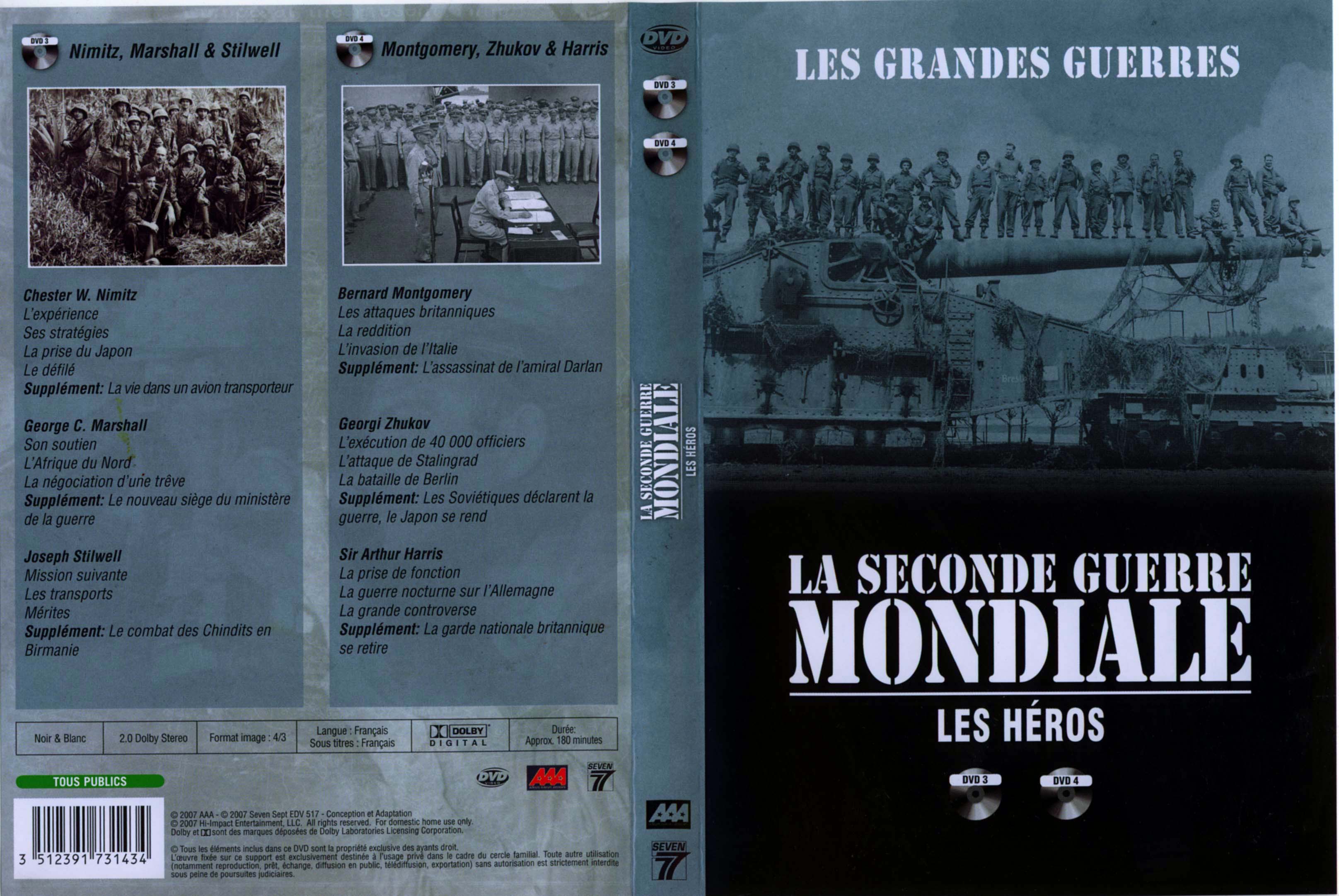 Jaquette DVD La seconde guerre Mondiale - Les hros vol 2